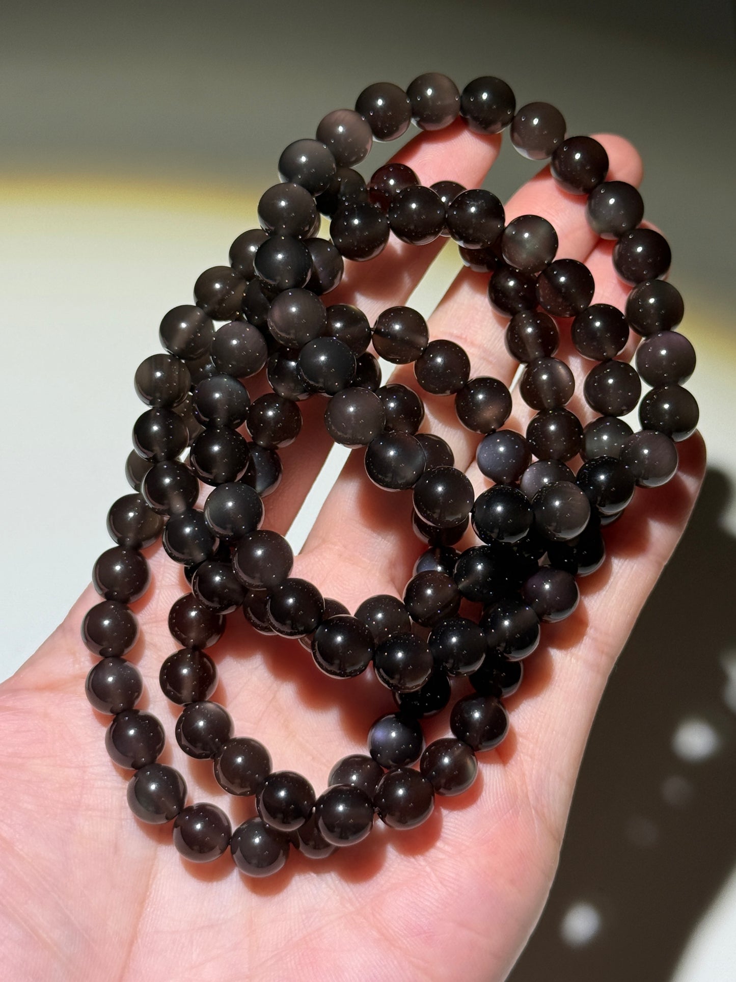 Rainbow Ice Obsidian Bracelets, 8mm