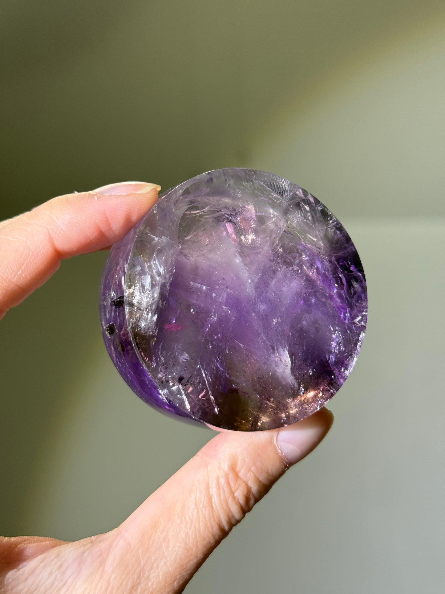 High Quality Phantom Ametrine Disc, Brazil