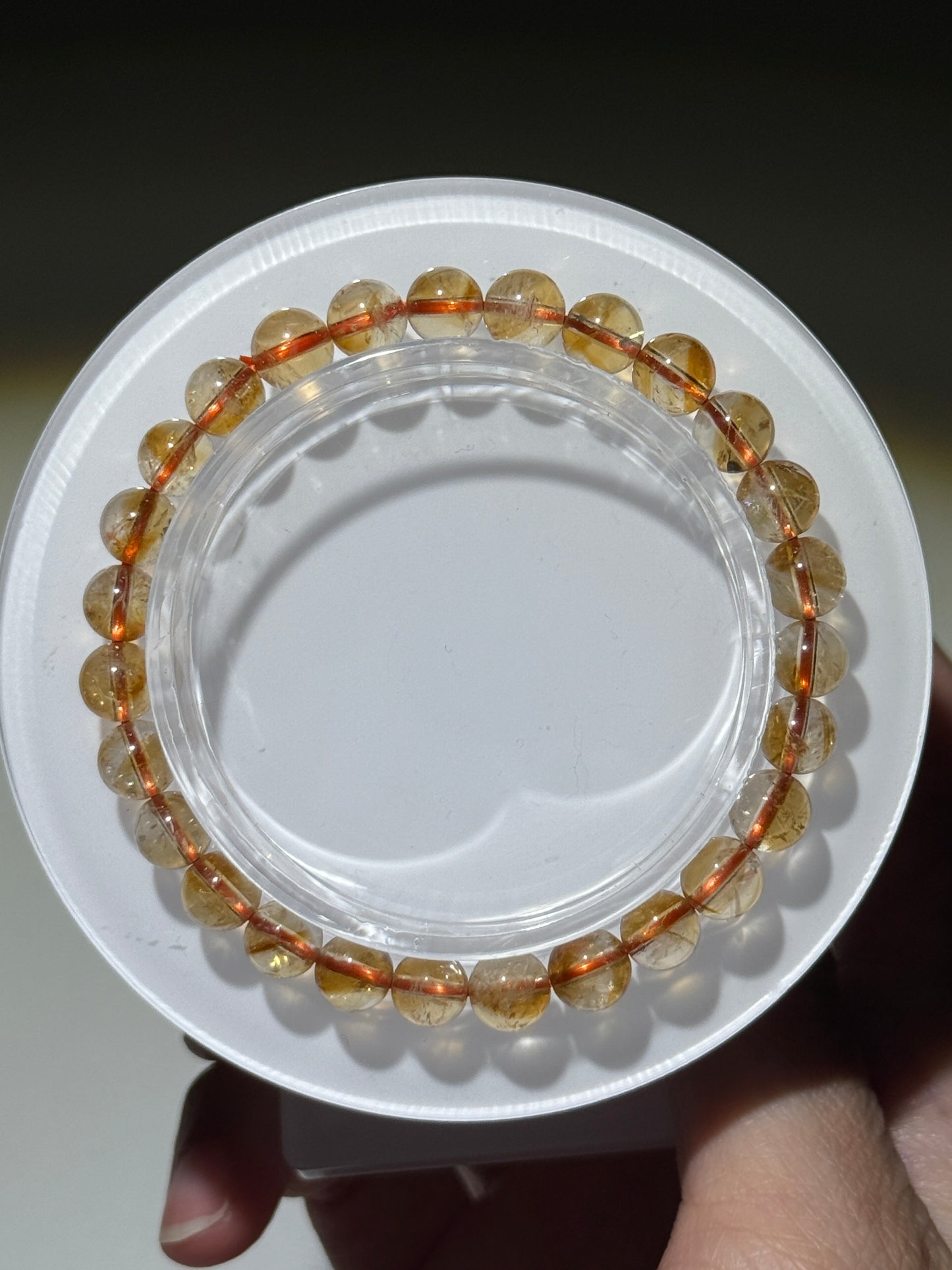 Natural Honey Citrine Bracelets, 7mm