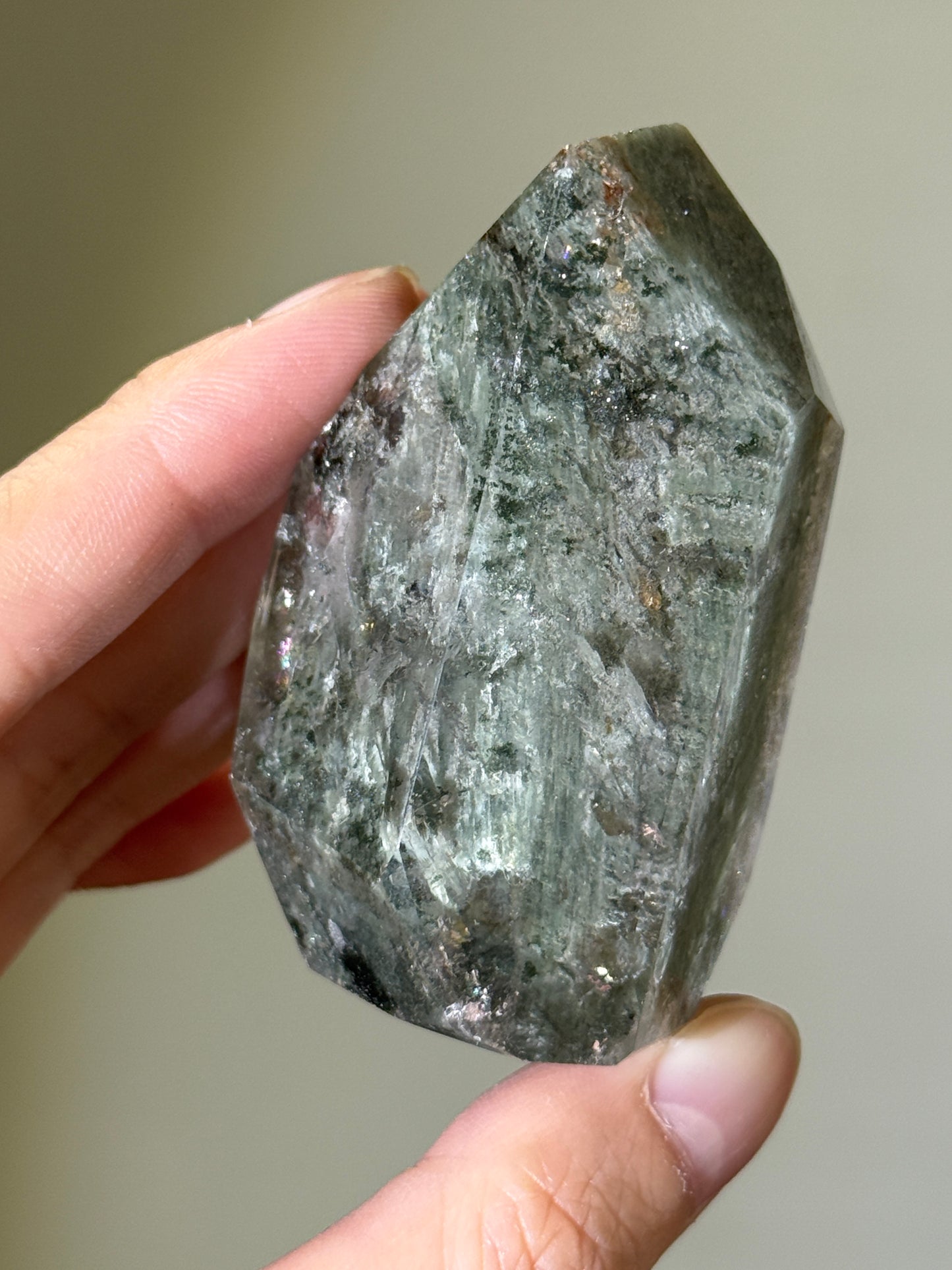 Gorgeous Mint Green Garden Quartz Freeform, Zambia
