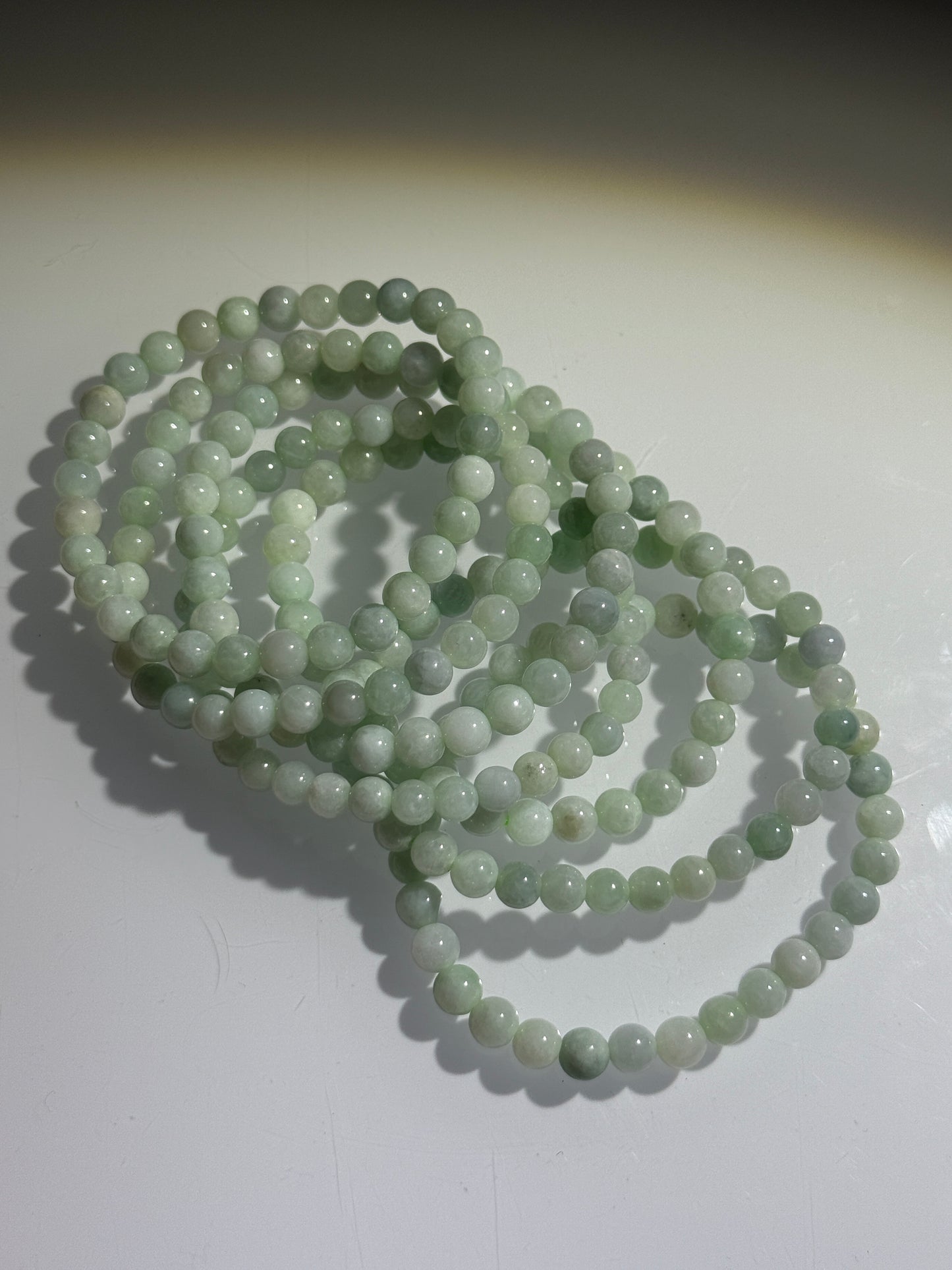 Burmese Jade Bracelets, 6mm