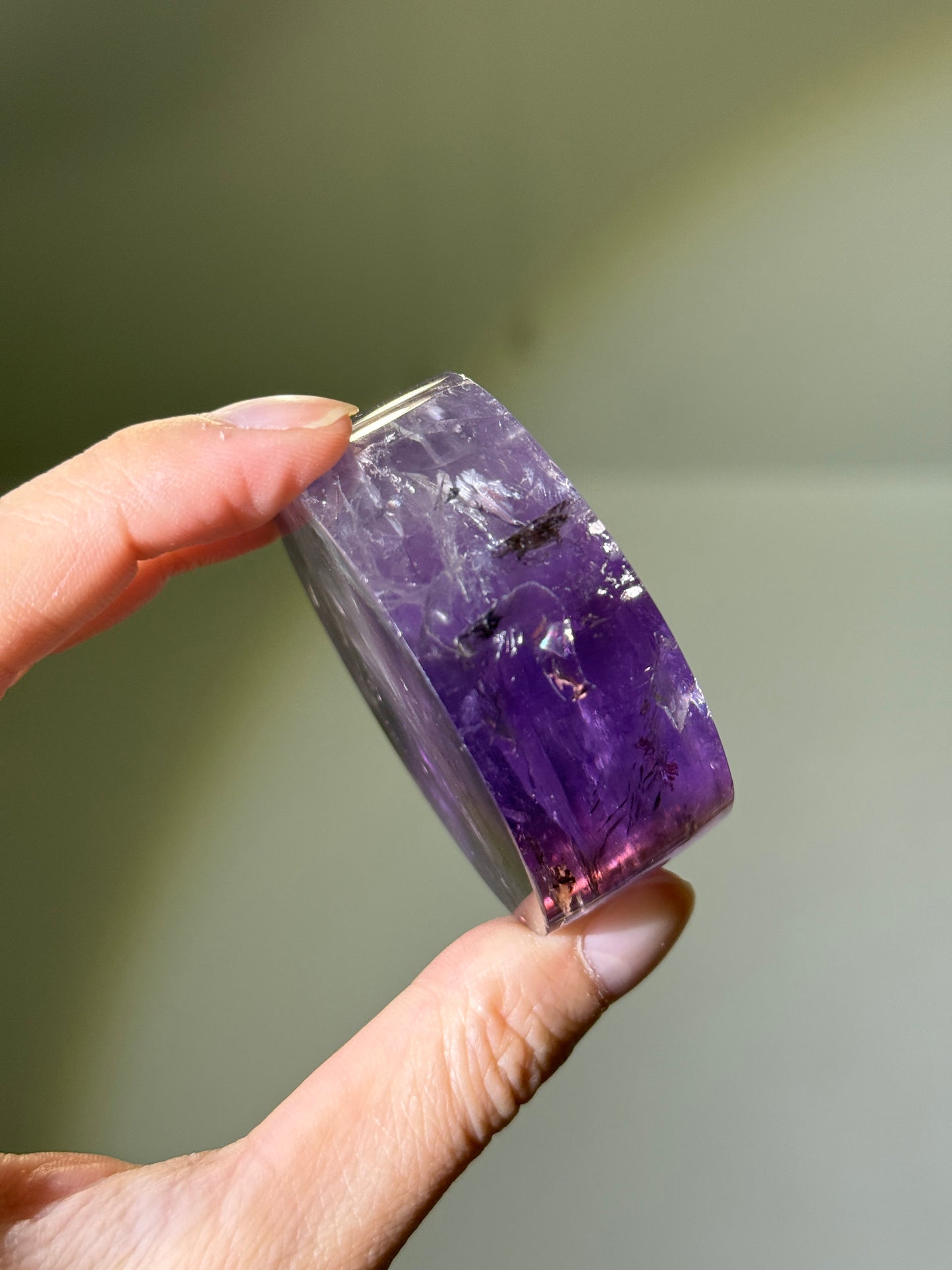 High Quality Phantom Ametrine Disc, Brazil