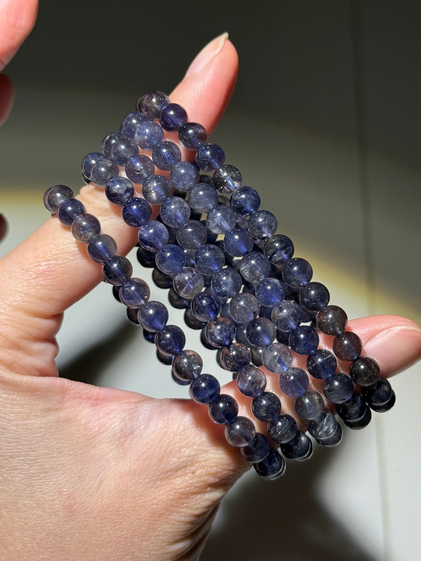 Galaxy Iolite Bracelets, 6.5mm