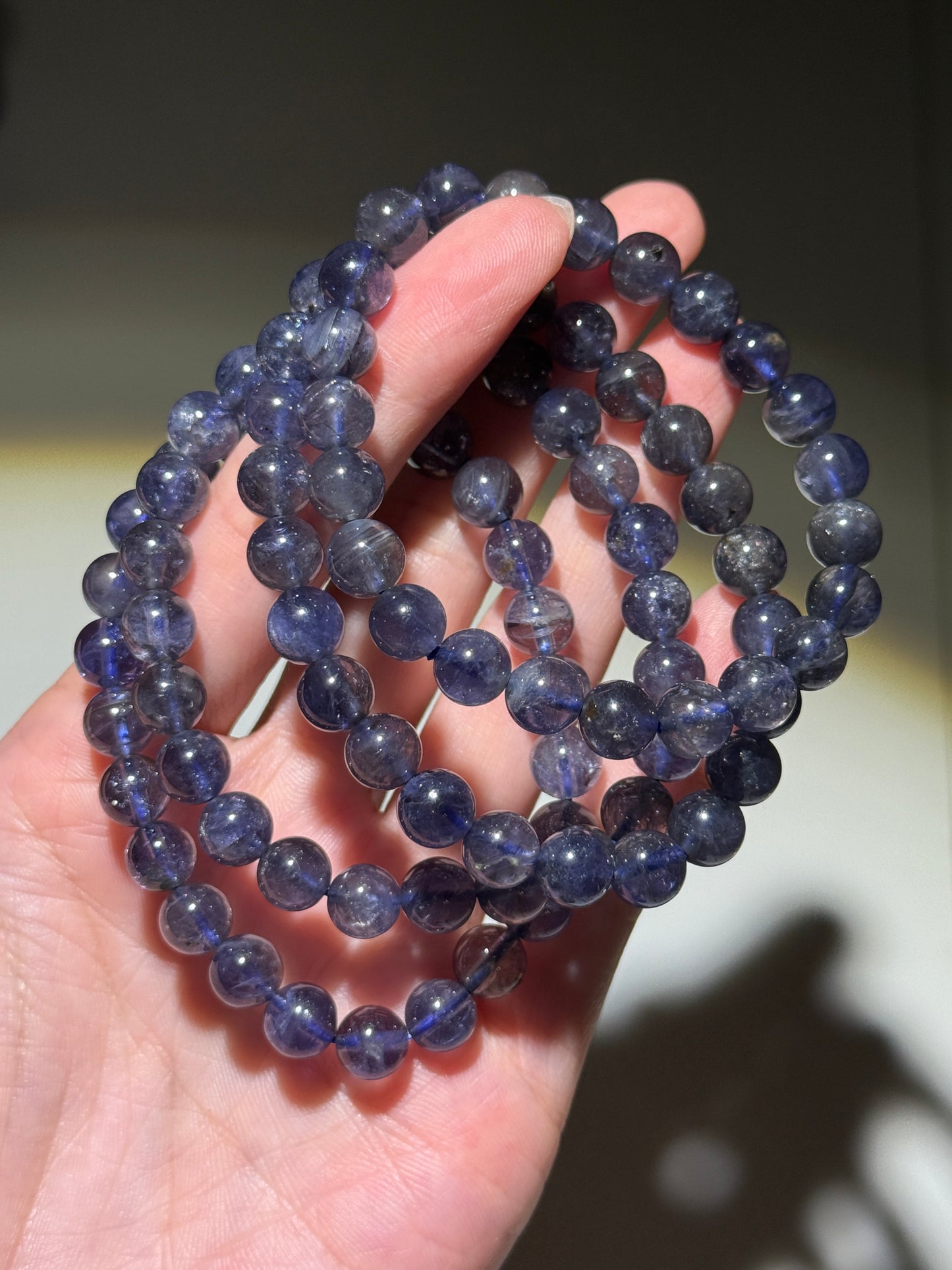 Translucent Iolite Bracelets, 8mm