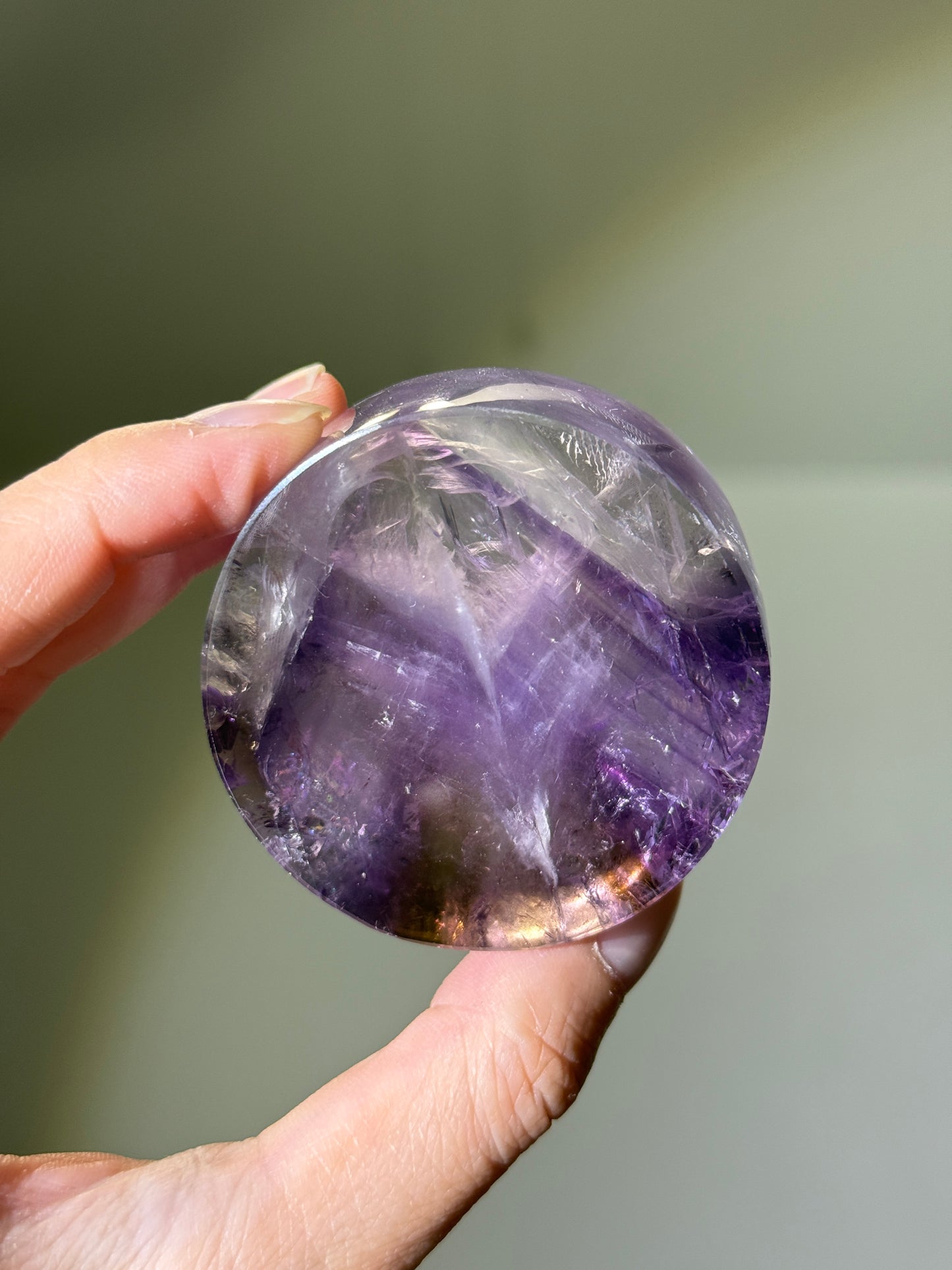 High Quality Phantom Ametrine Disc, Brazil