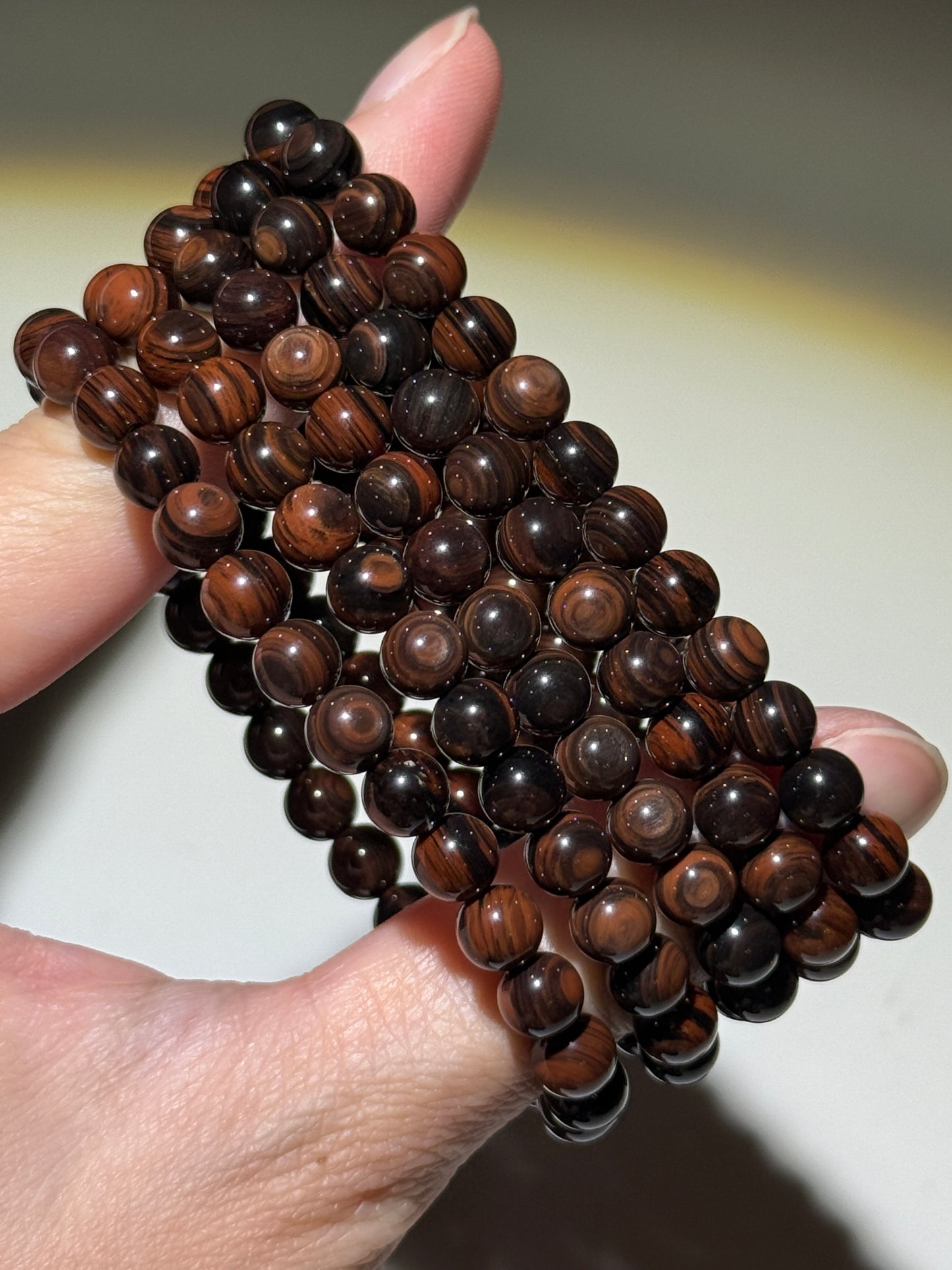 Red Obsidian Bracelets, 6.5mm