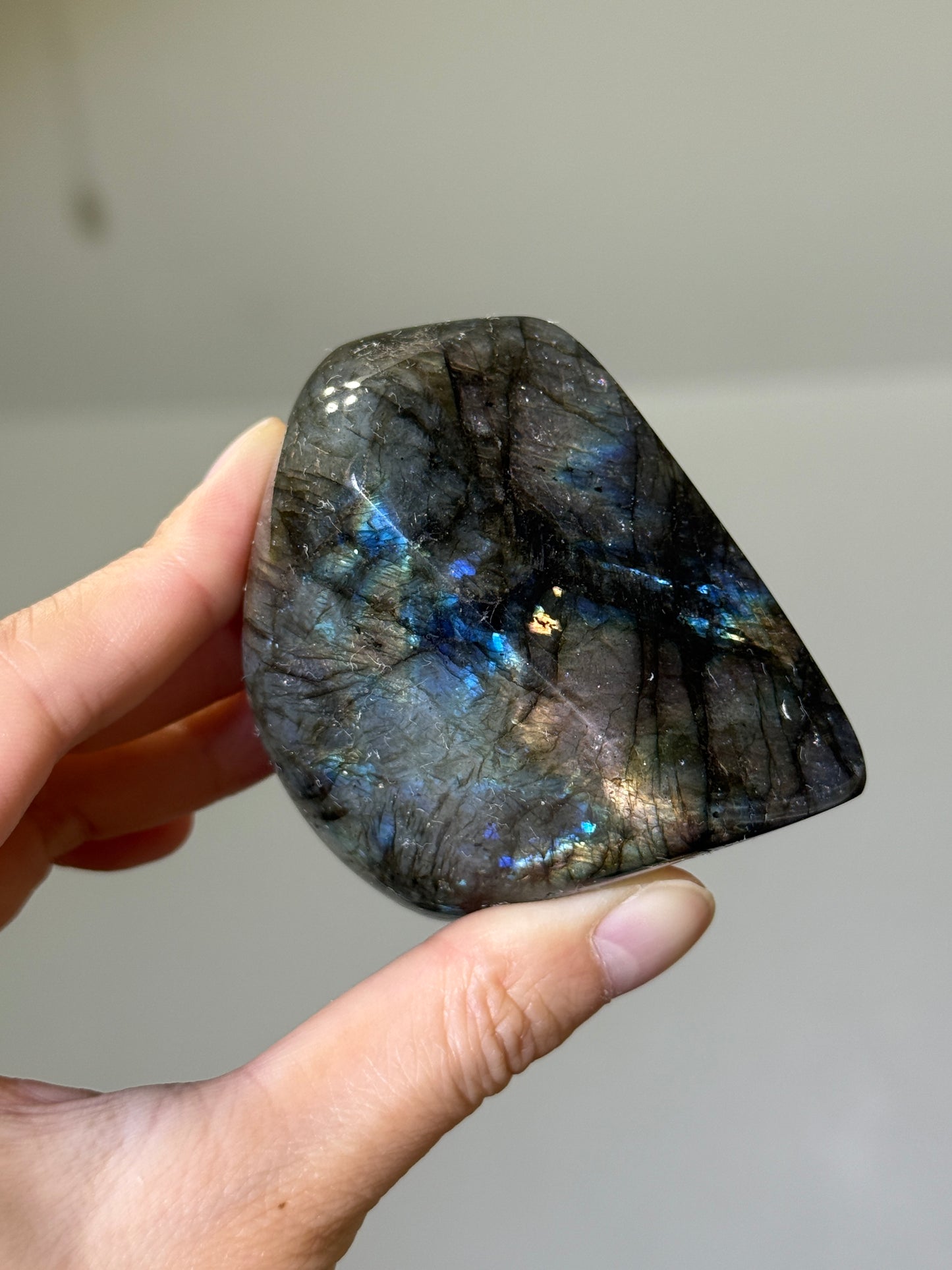 High Quality Large Full Flash Rainbow Labradorite Freeform, Madagascar