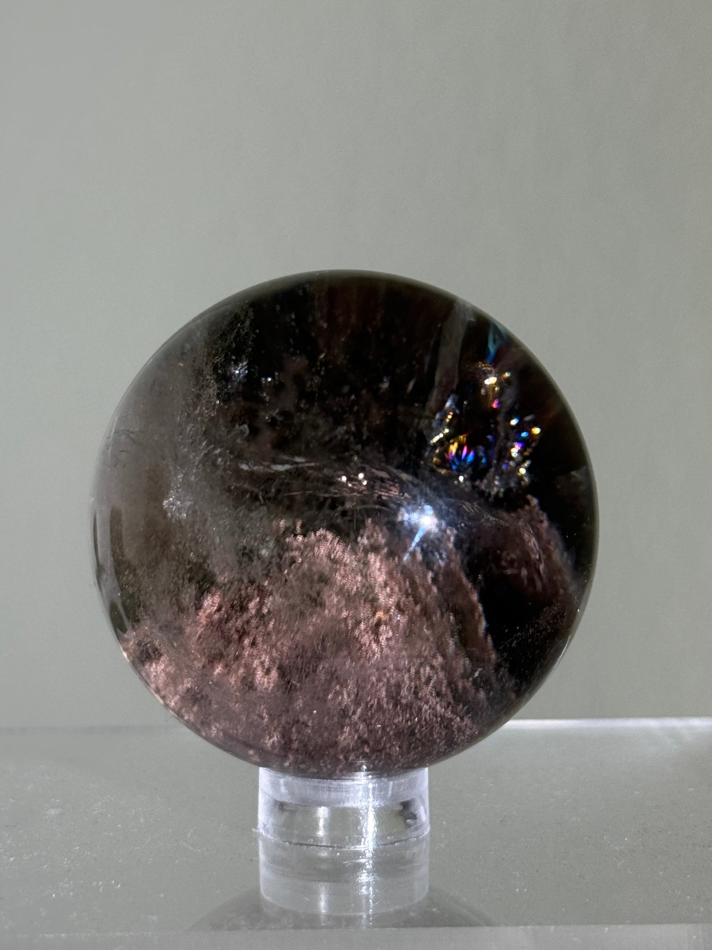 High Quality Layered Pink Garden Quartz Sphere, Zambia