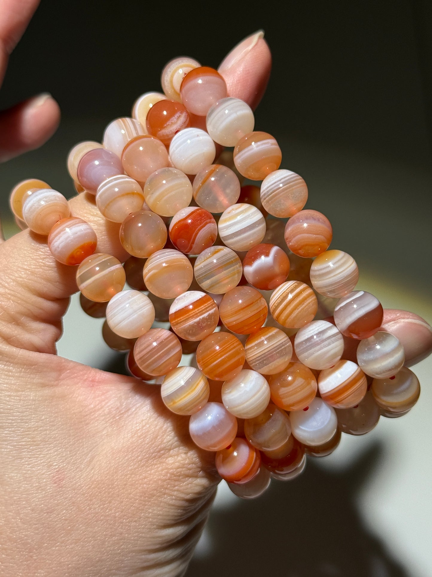 Banded Agate Bracelets, 10mm