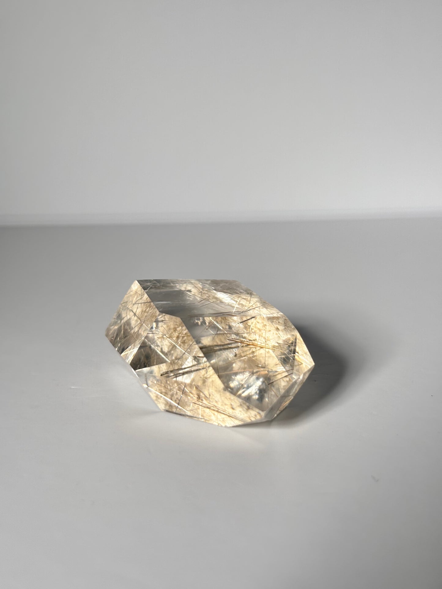 High Quality Water Clear Silver Rutile x White Lodalite Quartz Tower, Brazil