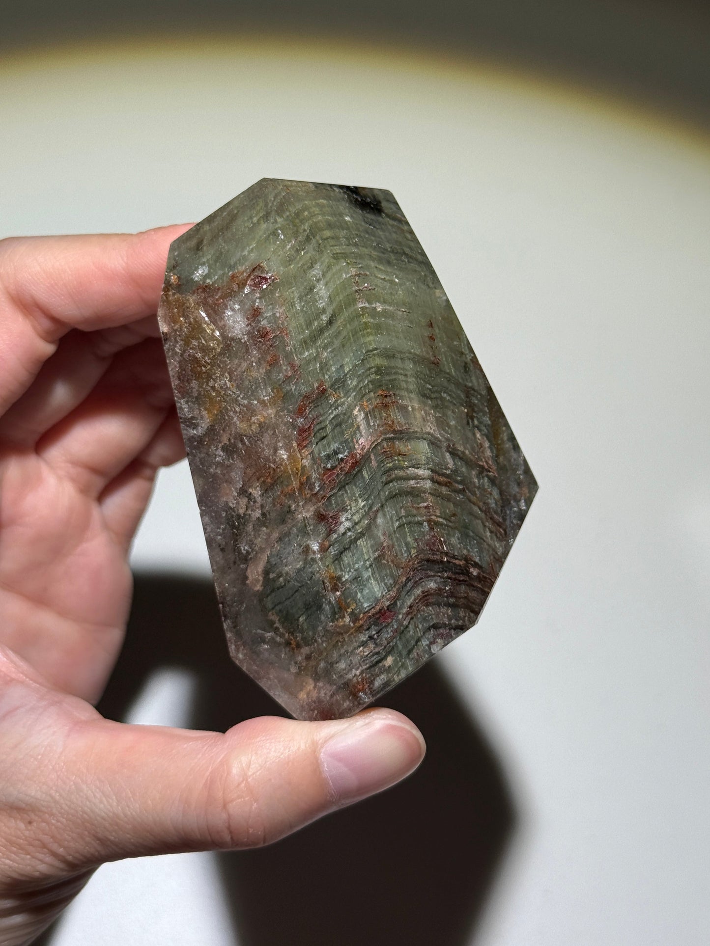 Large Layered Garden Quartz Freeform, Zambia