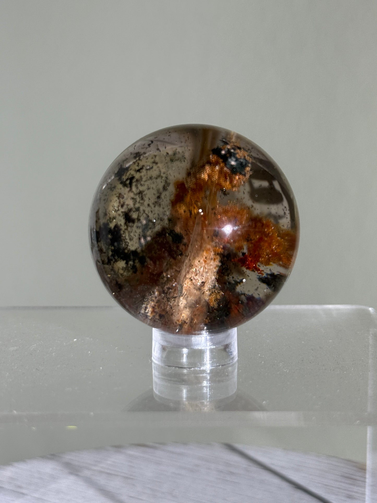 High Quality Water Clear Garden Quartz Sphere, Brazil