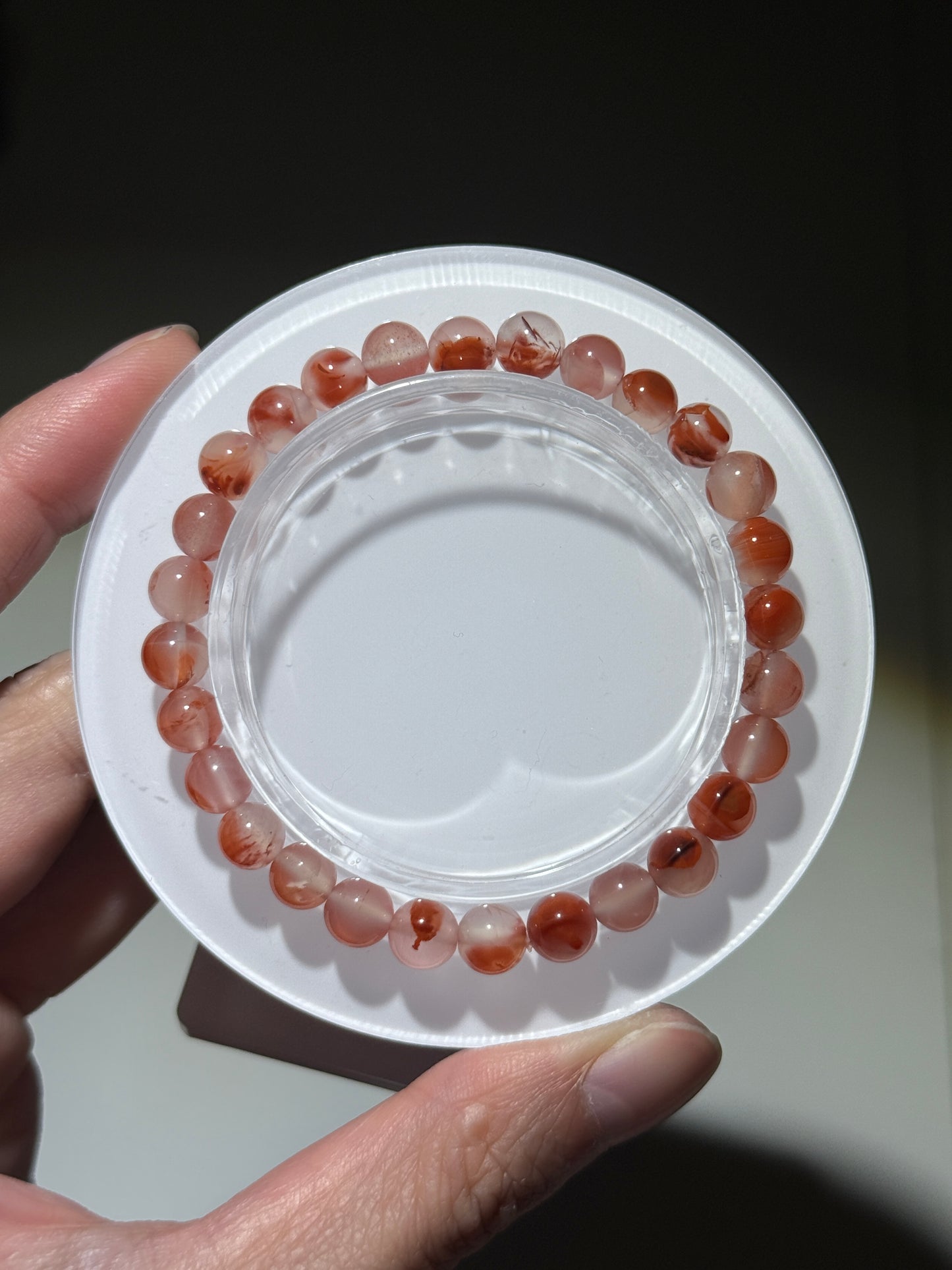 High Quality Nanhong Agate Bracelets, 7mm