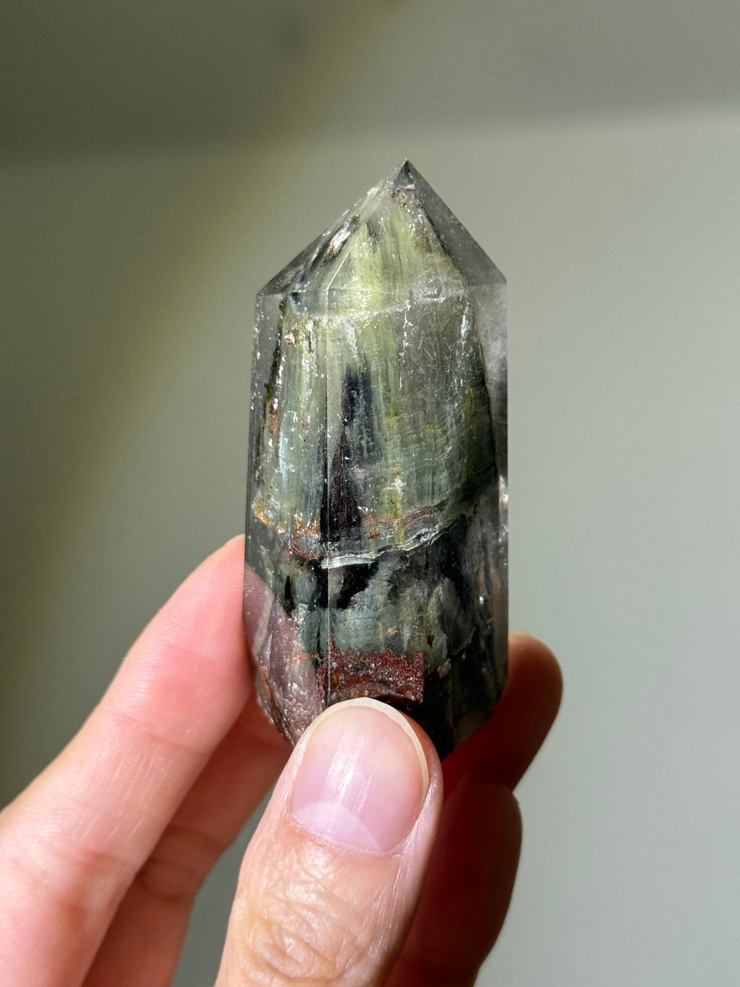 Collector’s Grade Garden Quartz Tower With Black Amphibole, Zambia