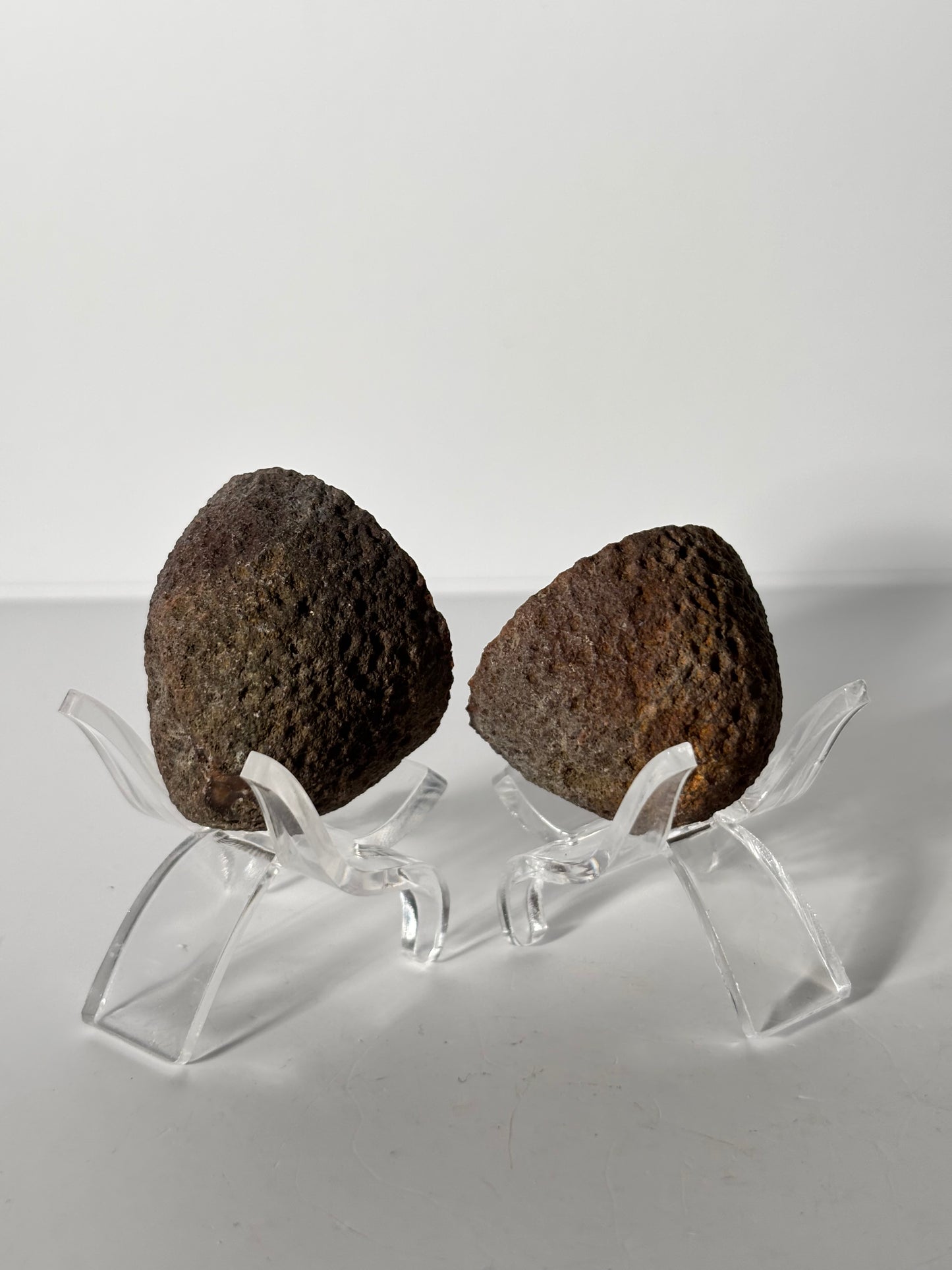 Unique Orange & Pink Zhanguo Agate Pair, China