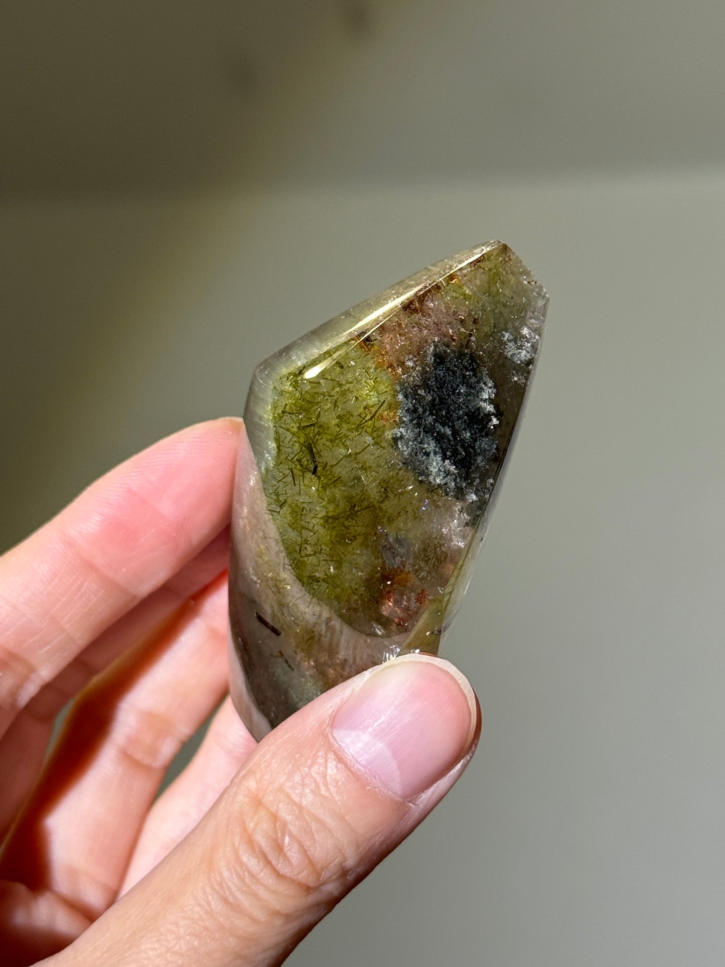 Collector’s Grade Garden Quartz Freeform With Epidote & Chlorite, Zambia
