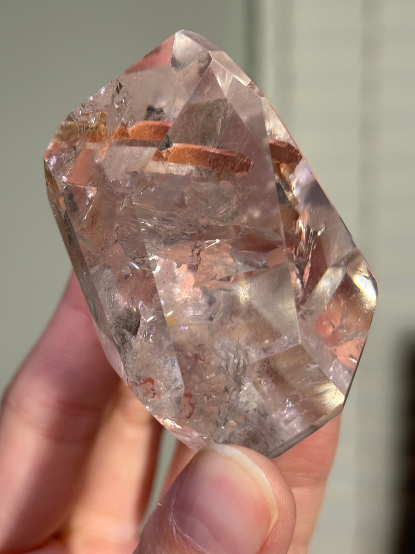 Rare Hematoid Coated Penetrator Quartz Freeform, Brazil