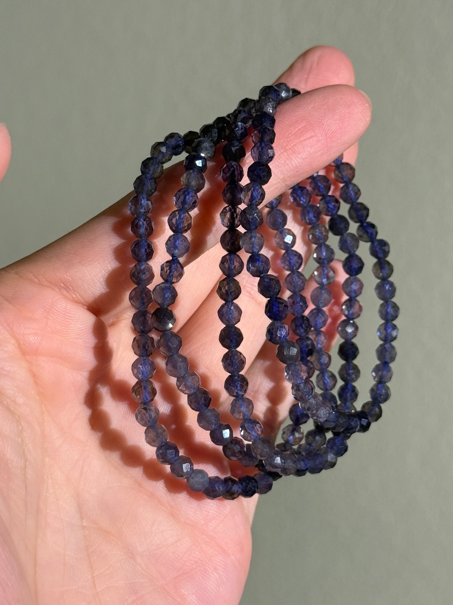 Faceted Iolite Bracelets, 4mm