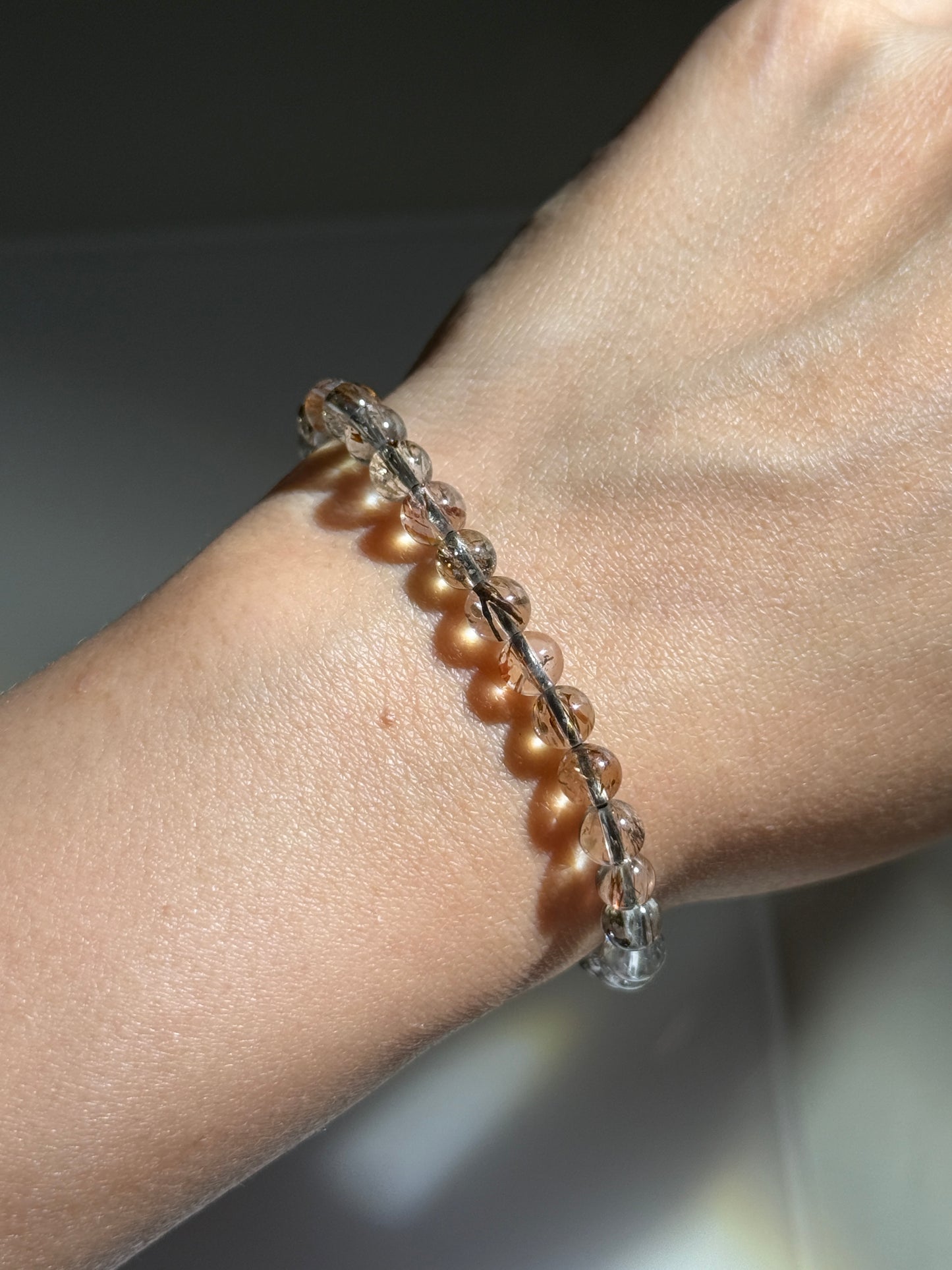 Bicolor Tourmaline in Quartz Bracelets, 6mm