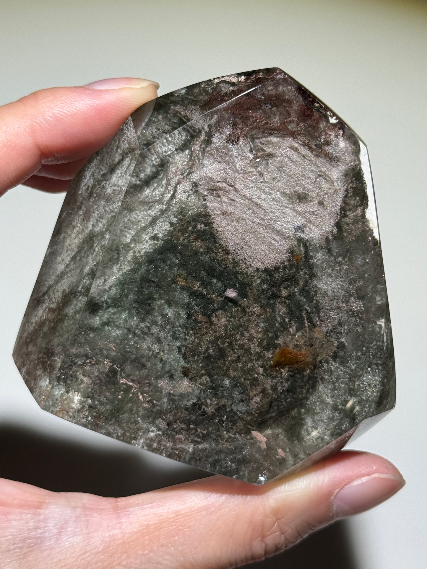 Large Dark Green Garden Quartz Freeform, Zambia