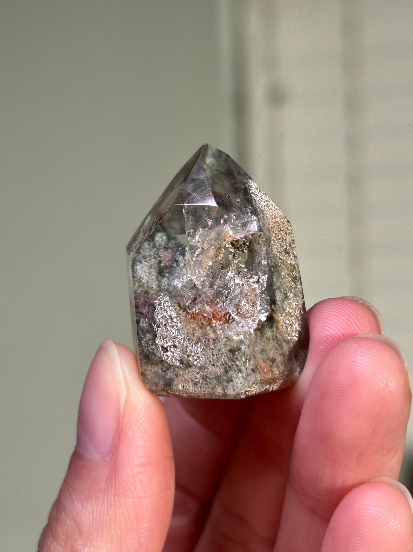 High Quality Water Clear Lodalite Quartz Tower, Brazil