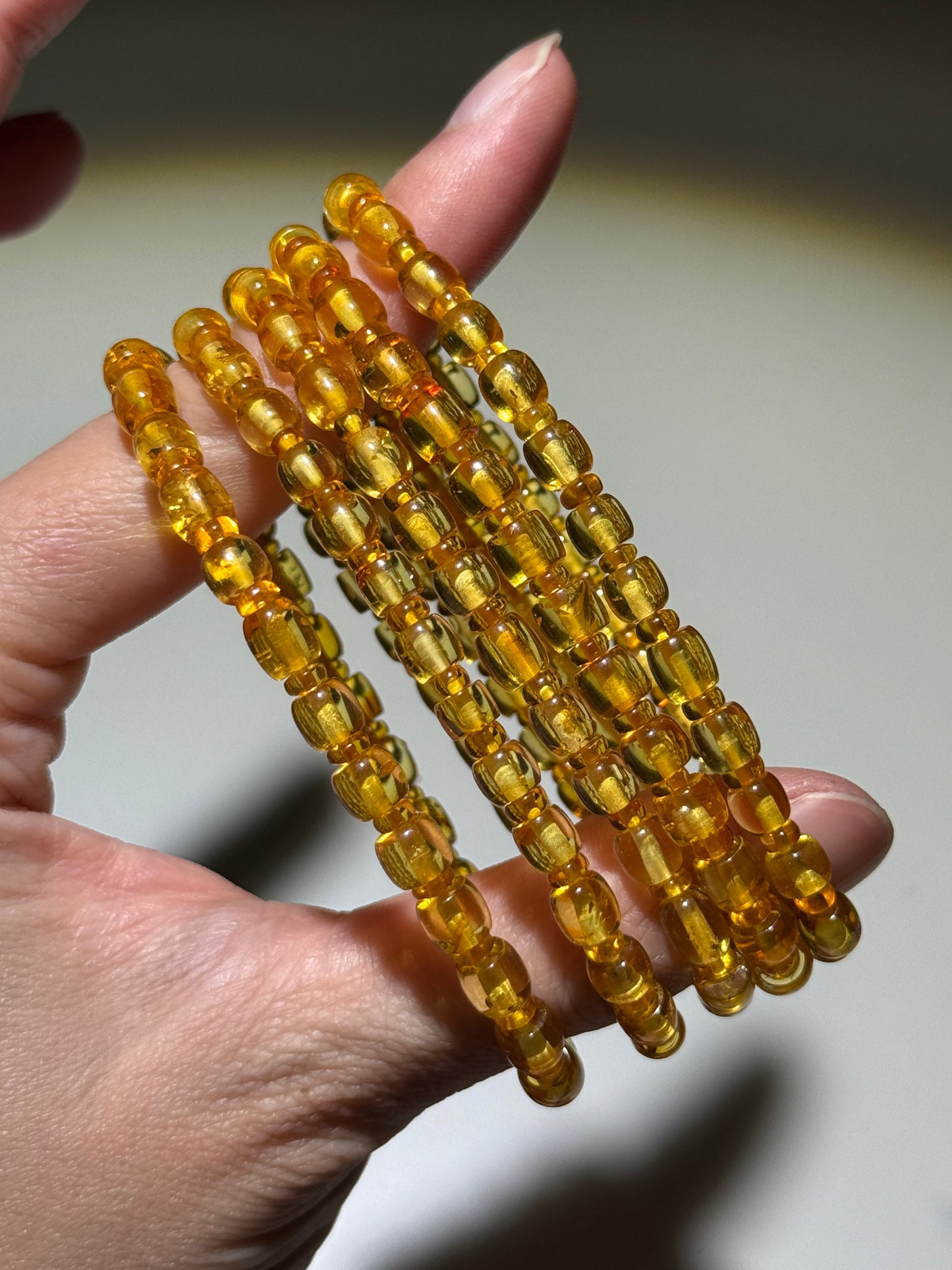 Genuine Amber Bracelets, 5mm