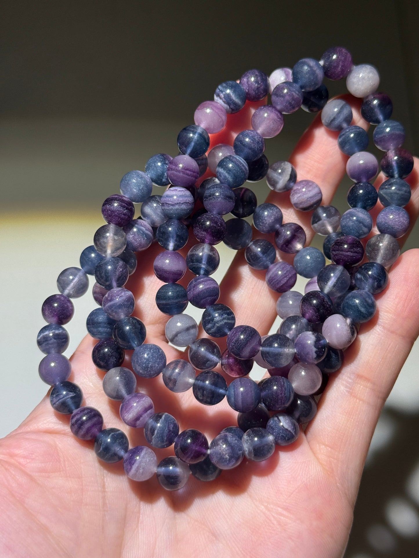 High Quality Silky Fluorite Bracelets, 8mm