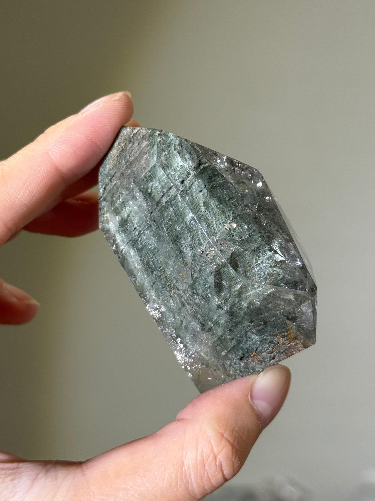 Gorgeous Mint Green Garden Quartz Freeform, Zambia