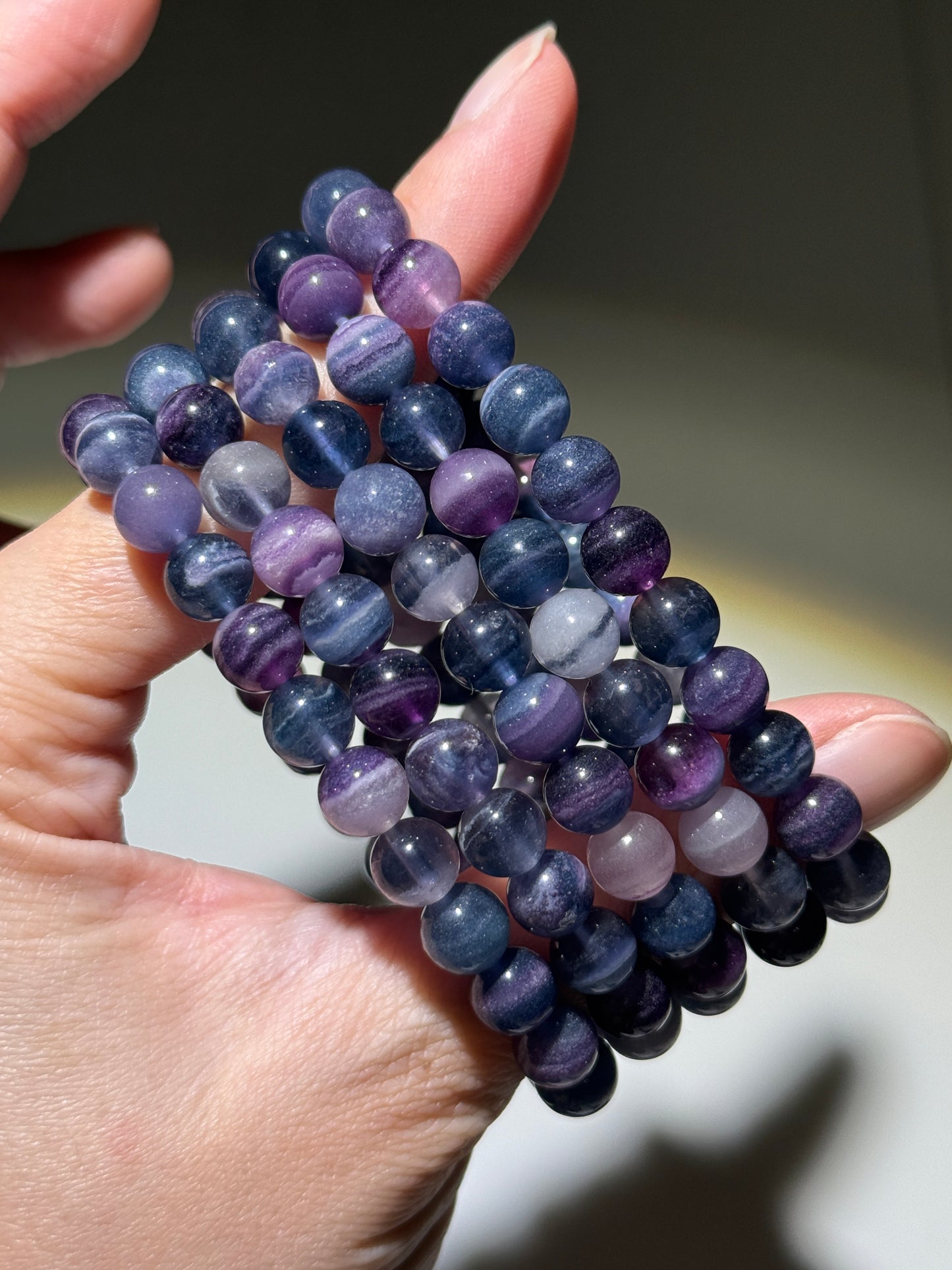 High Quality Silky Fluorite Bracelets, 8mm