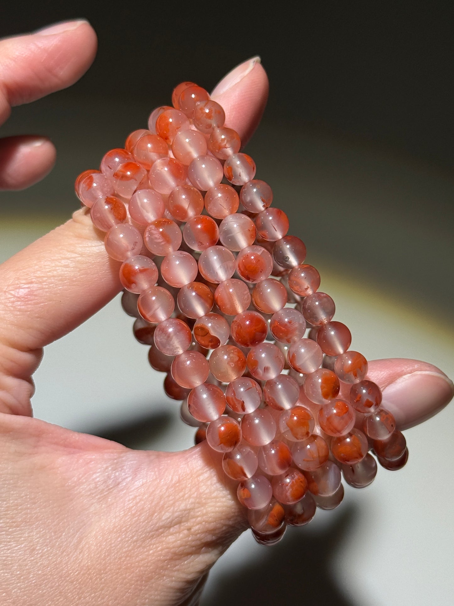 High Quality Nanhong Agate Bracelets, 7mm