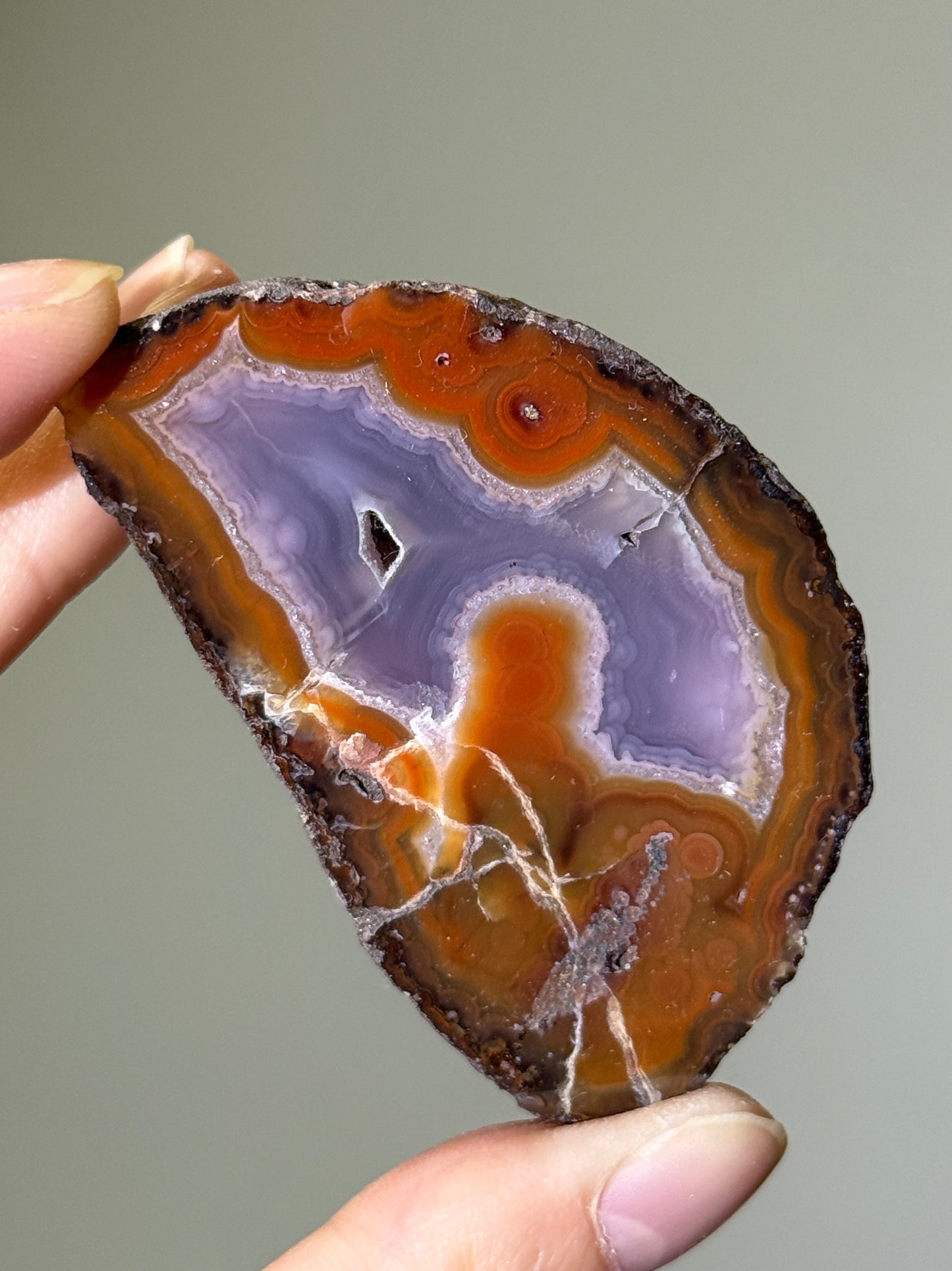 Unique Purple & Orange Laguna Agate, Mexico
