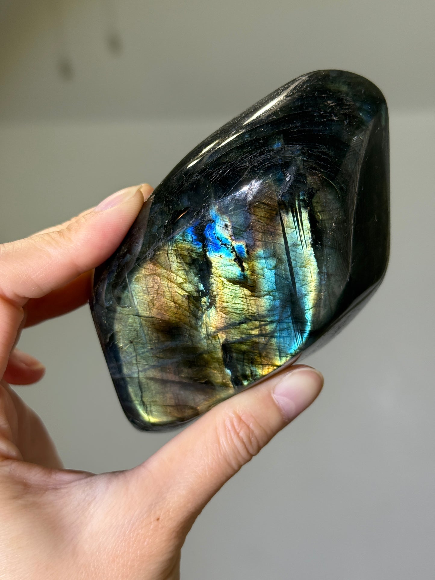 High Quality Large Full Flash Rainbow Labradorite Freeform, Madagascar