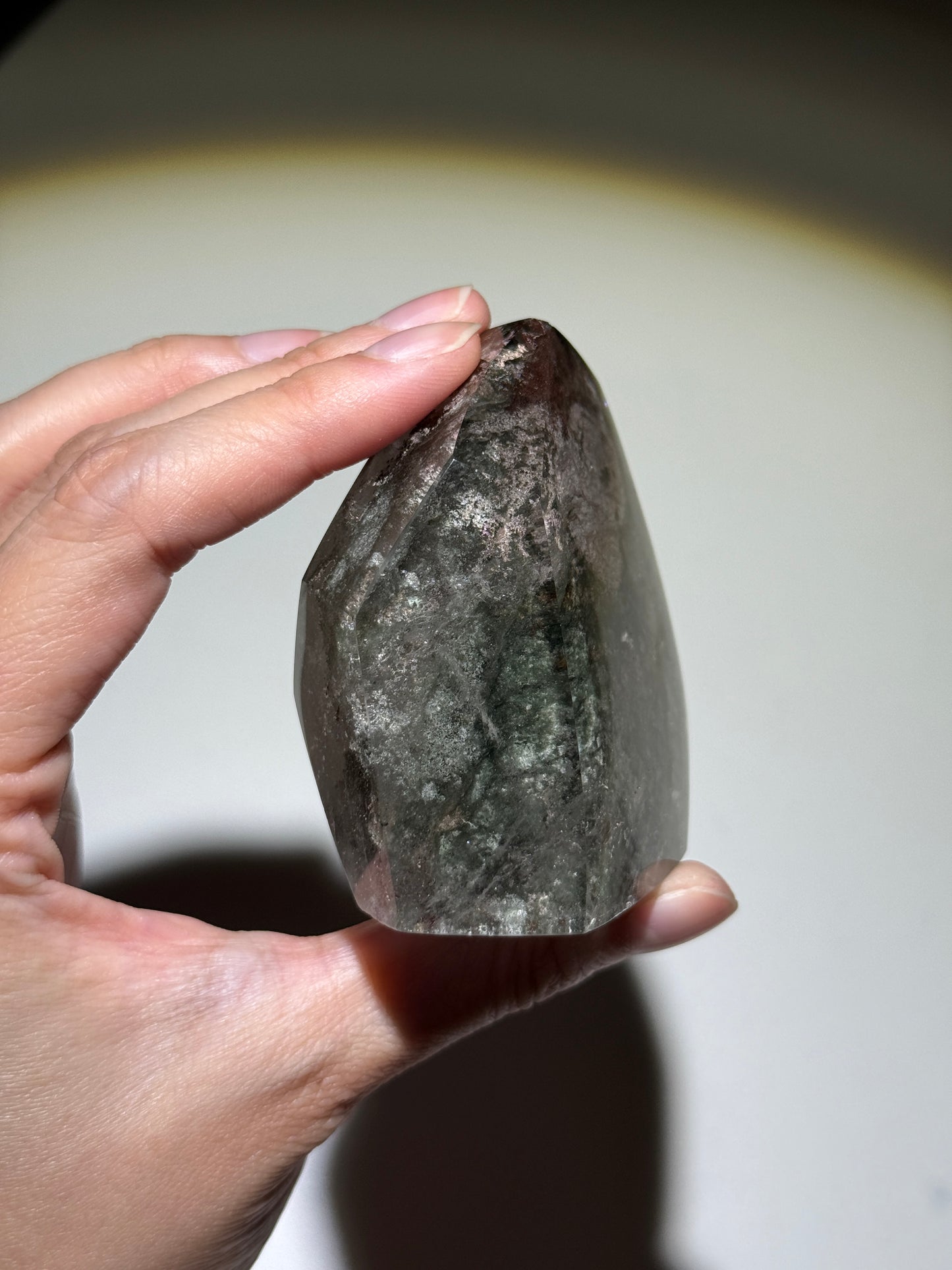 Large Dark Green Garden Quartz Freeform, Zambia