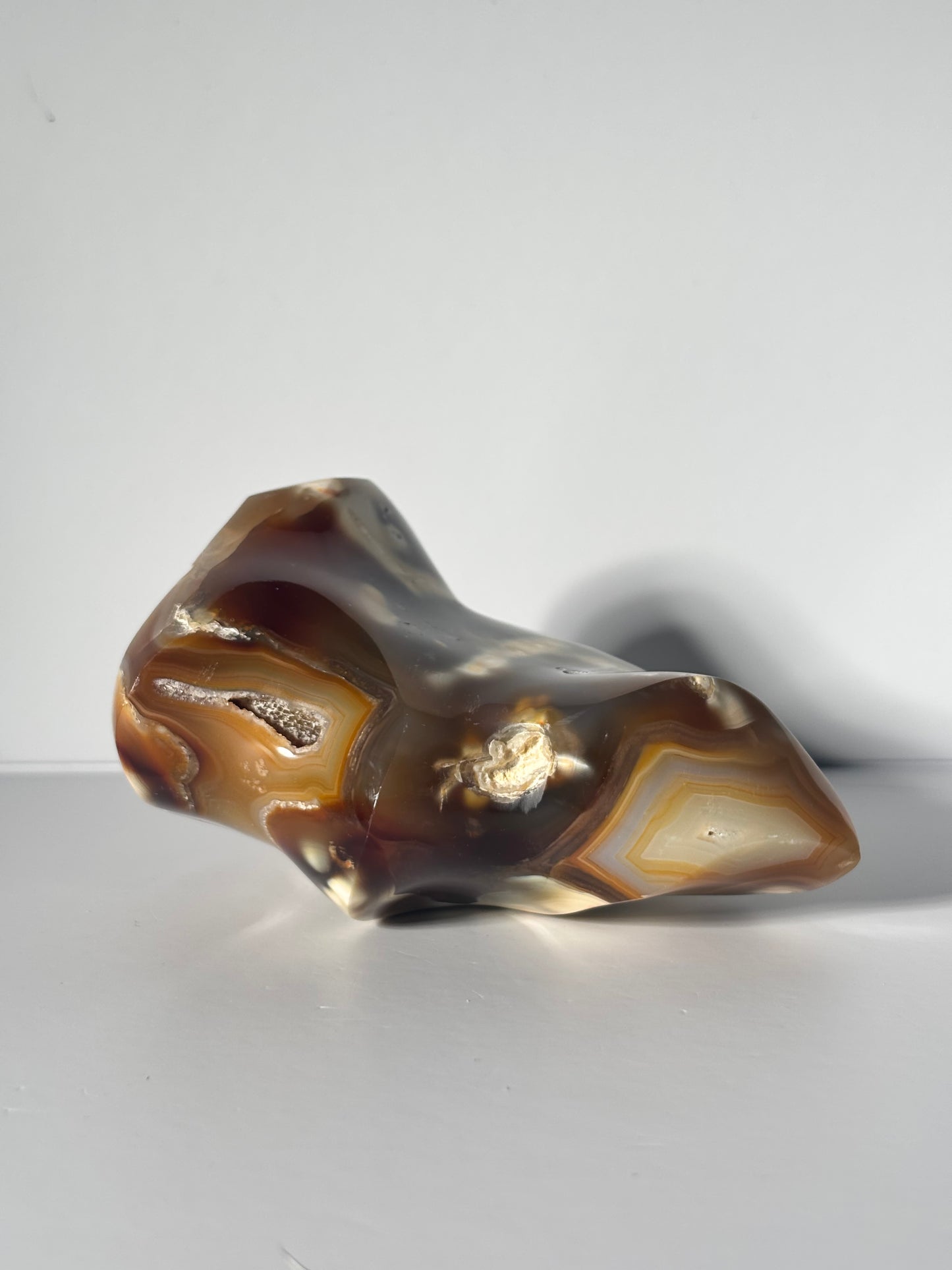 Large Orca Carnelian Agate Flame, Madagascar