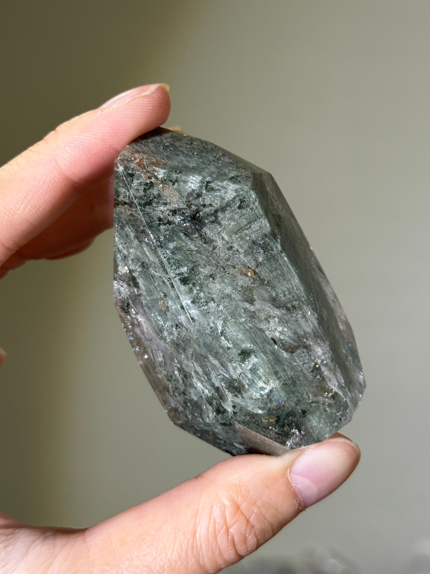 Gorgeous Mint Green Garden Quartz Freeform, Zambia