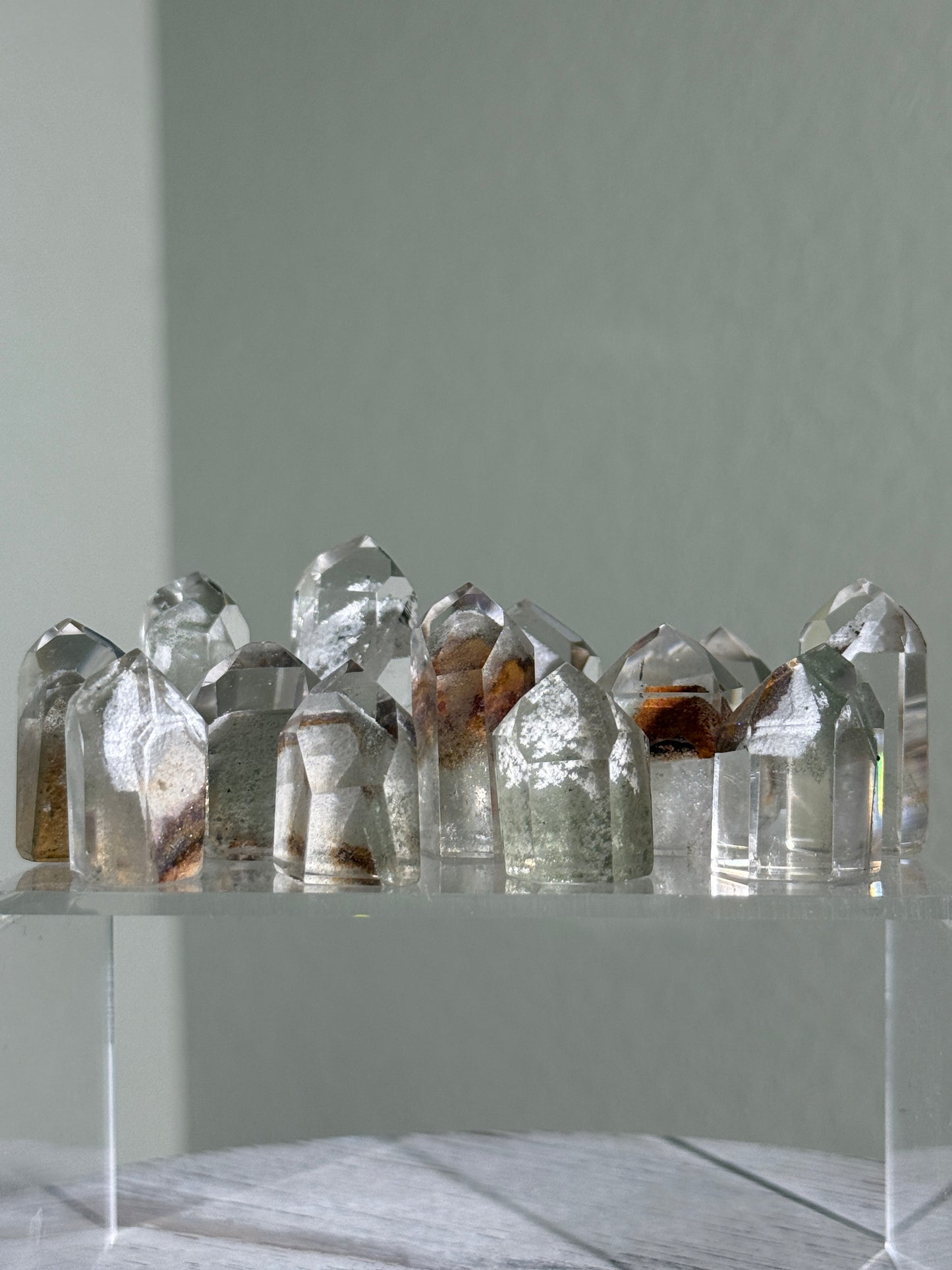 High Quality Water Clear Phantom Lodalite Baby Towers, Brazil