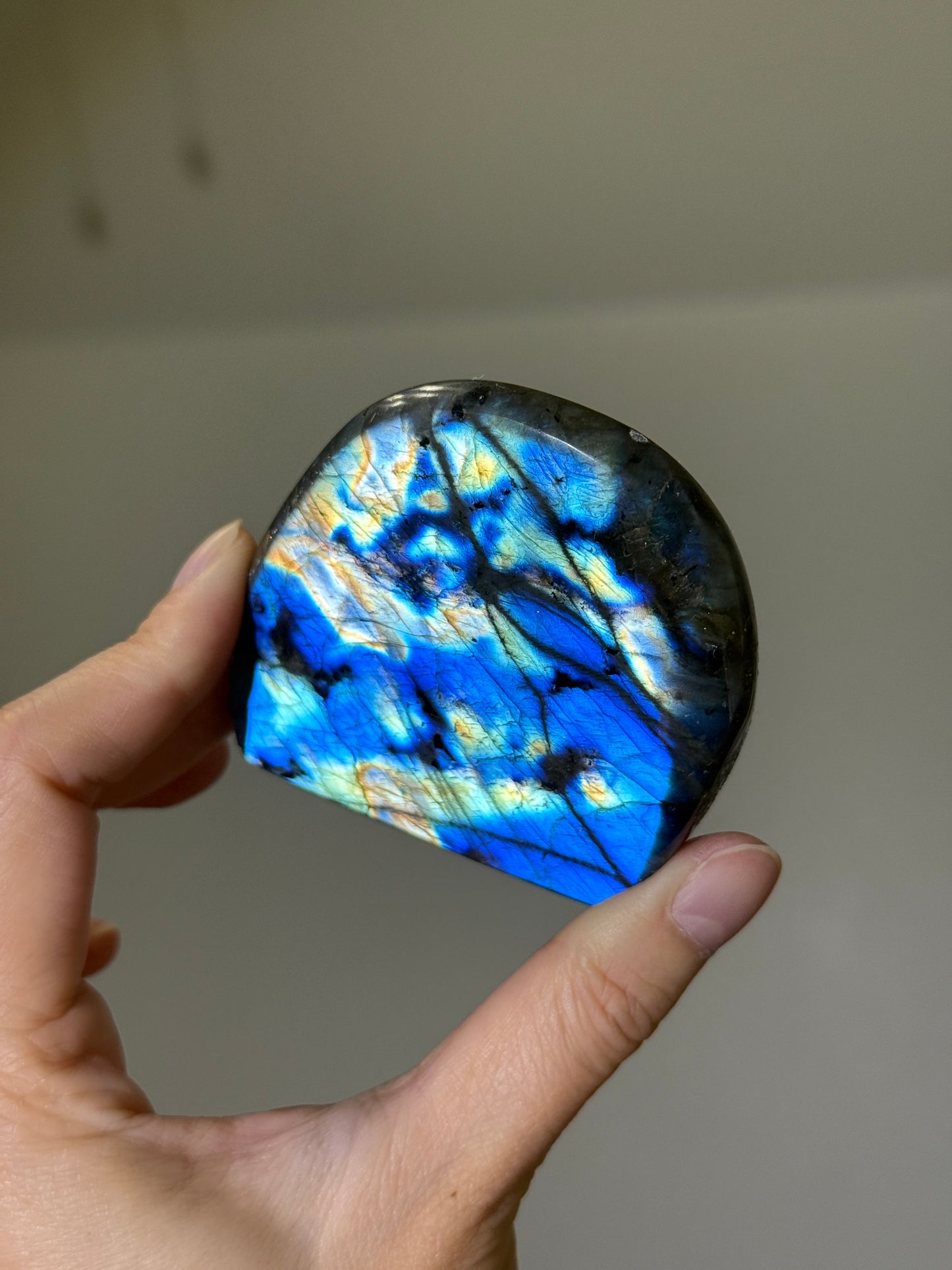 High Quality Full Flash Blue Labradorite Freeform, Madagascar