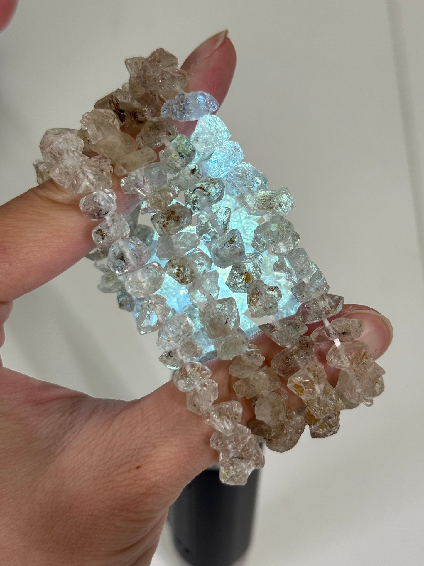 Petroleum Included Quartz DT Bracelets, 12.5mm