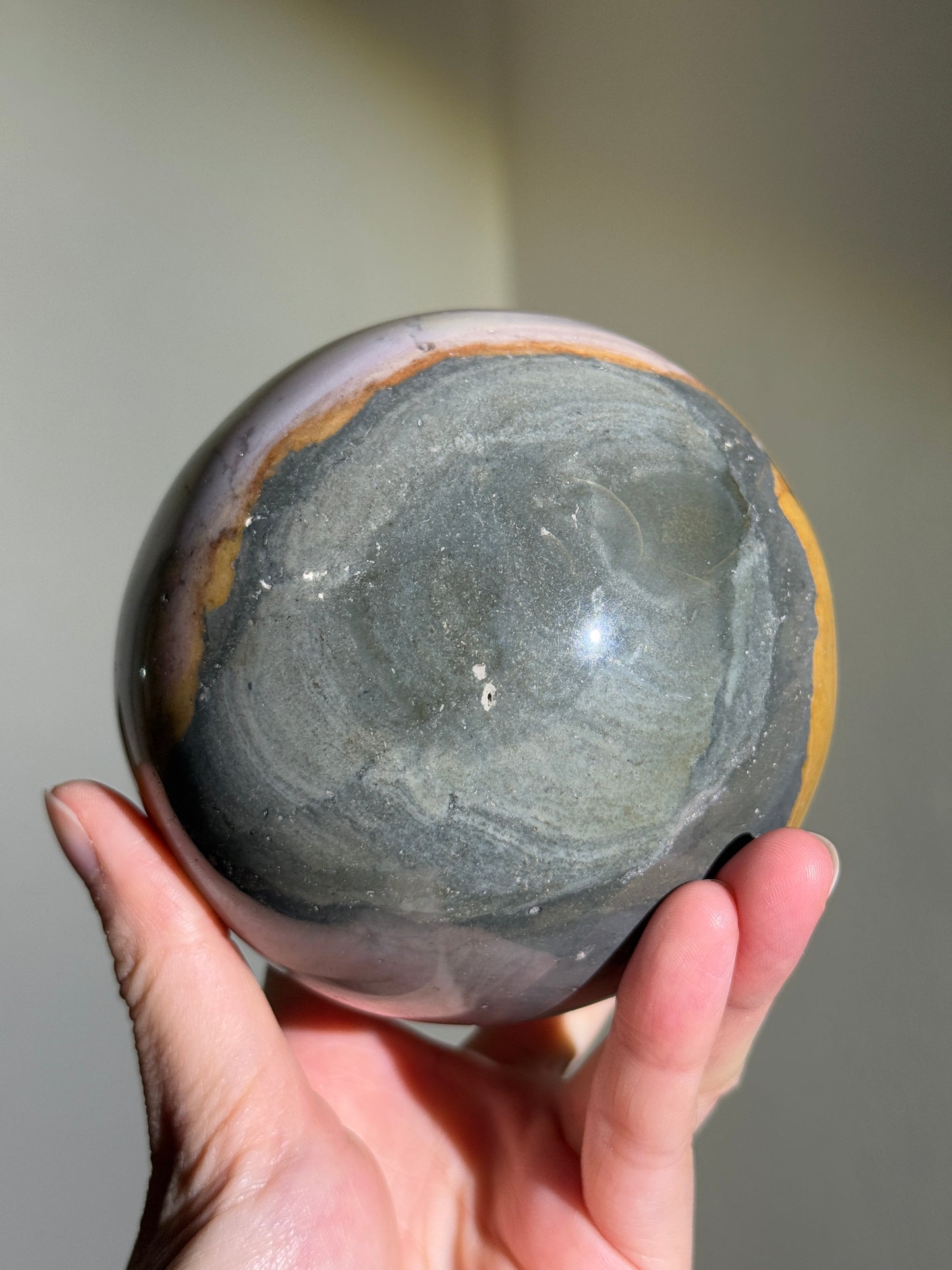 Statement Pink & Green Sea Jasper Sphere, Madagascar