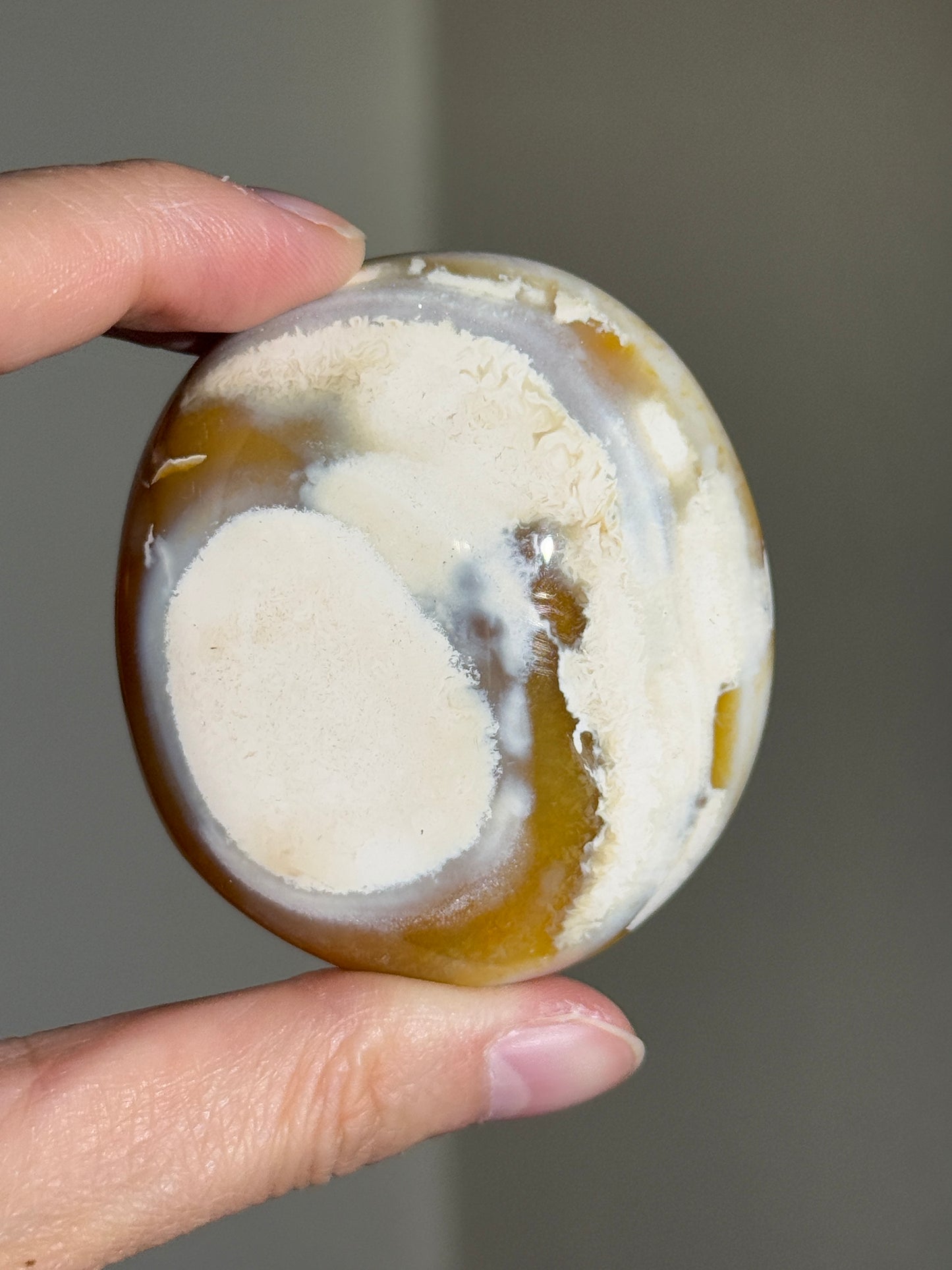 Large Carnelian x Orca Agate Palm Stone, Madagascar