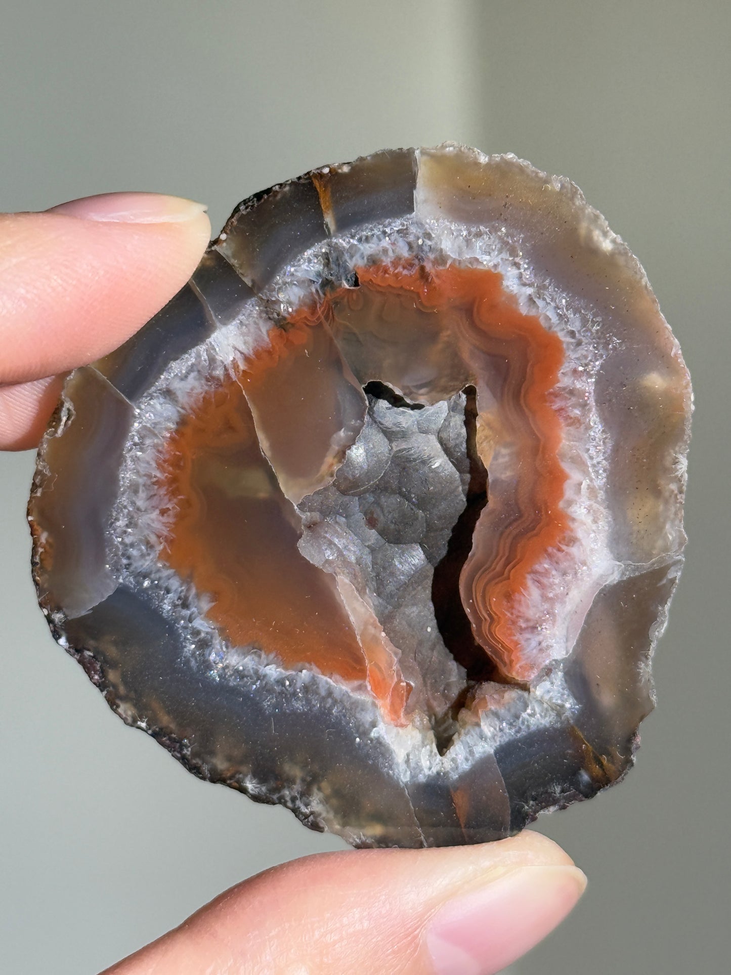 Botryoidal Druzy Orange Laguna Agate, Mexico