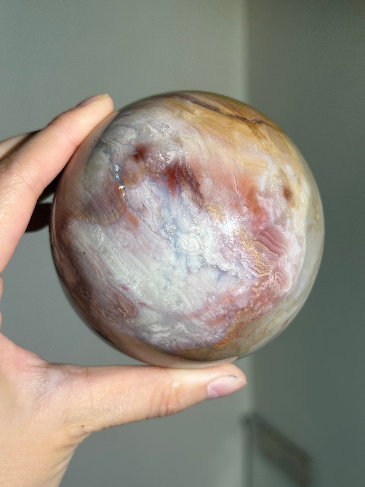 Statement Pink Sea Jasper Sphere, Madagascar