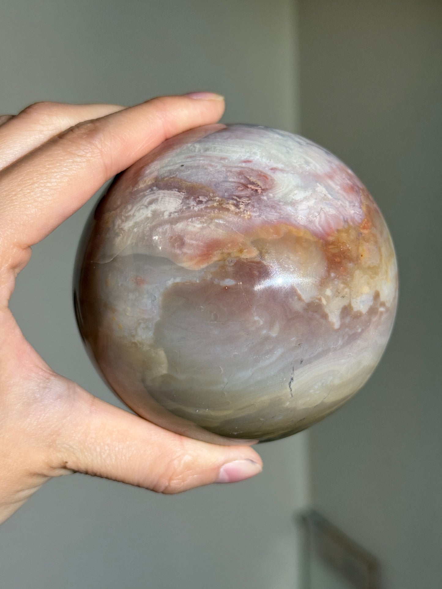 Statement Pink Sea Jasper Sphere, Madagascar