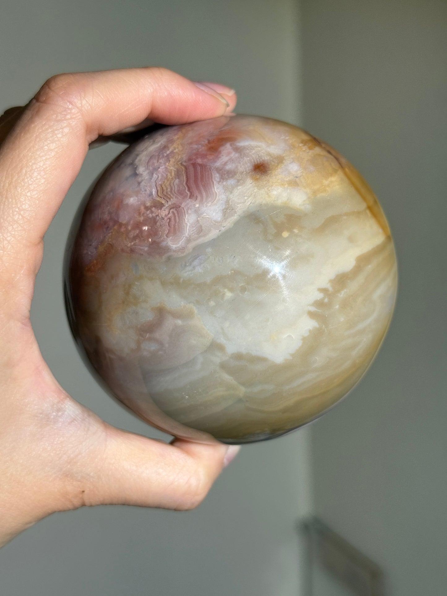 Statement Pink Sea Jasper Sphere, Madagascar