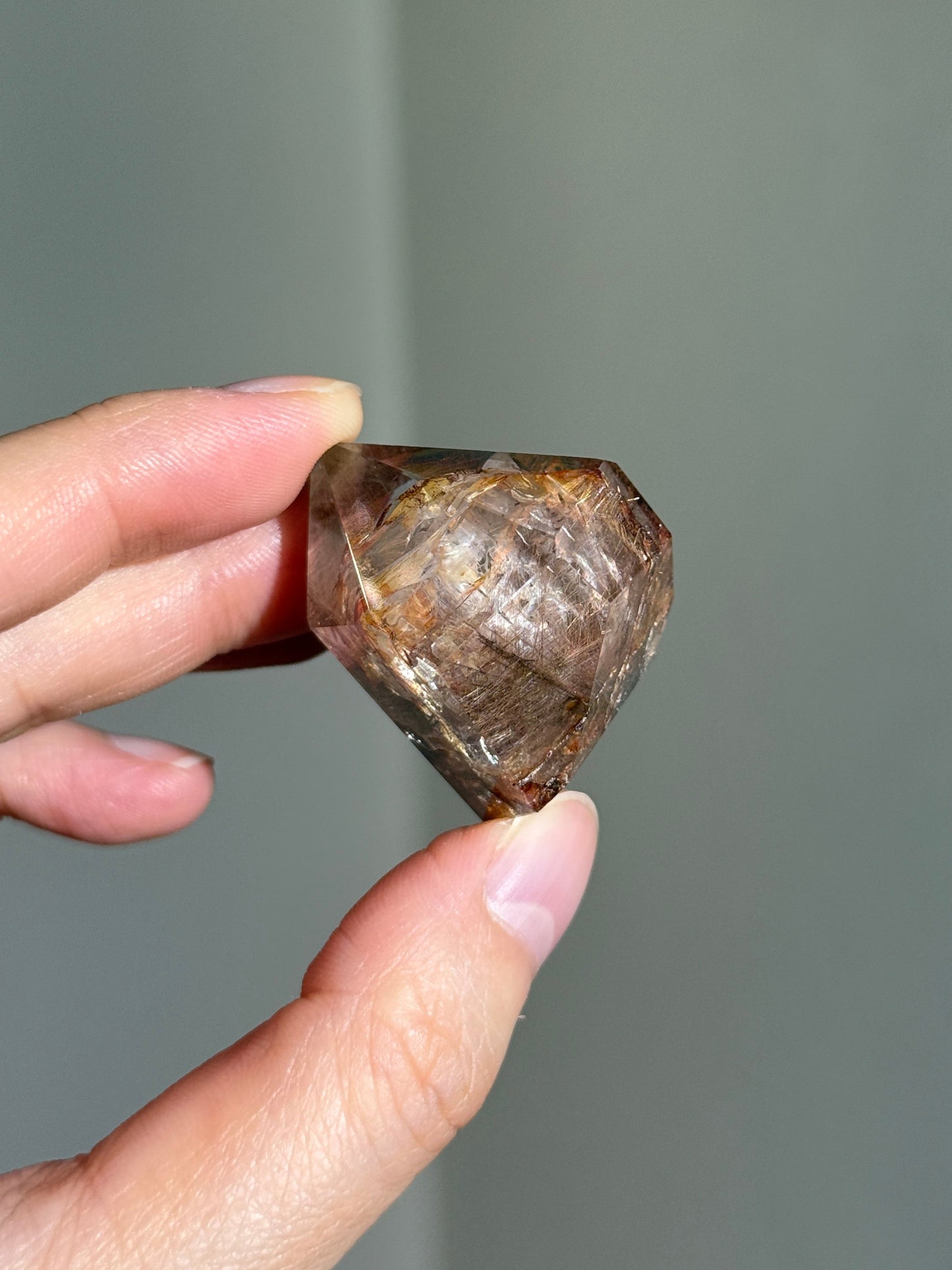 Dark Brown & Red Sagenite Rutile Freeform, Brazil