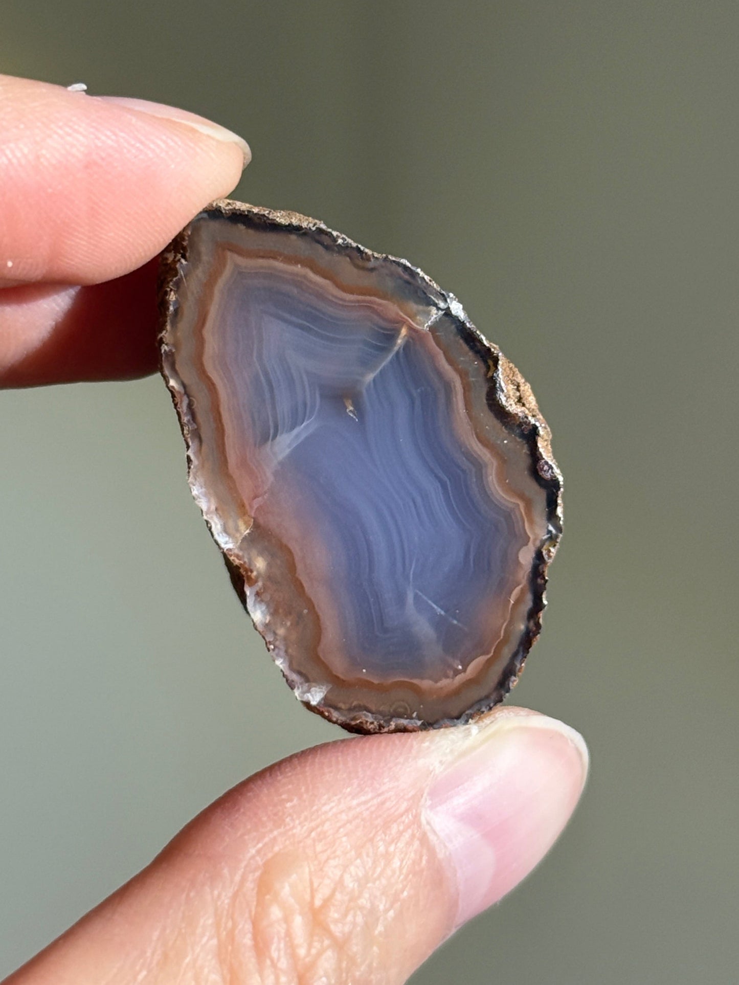 Blue & Peachy Pink Laguna Agate, Mexico