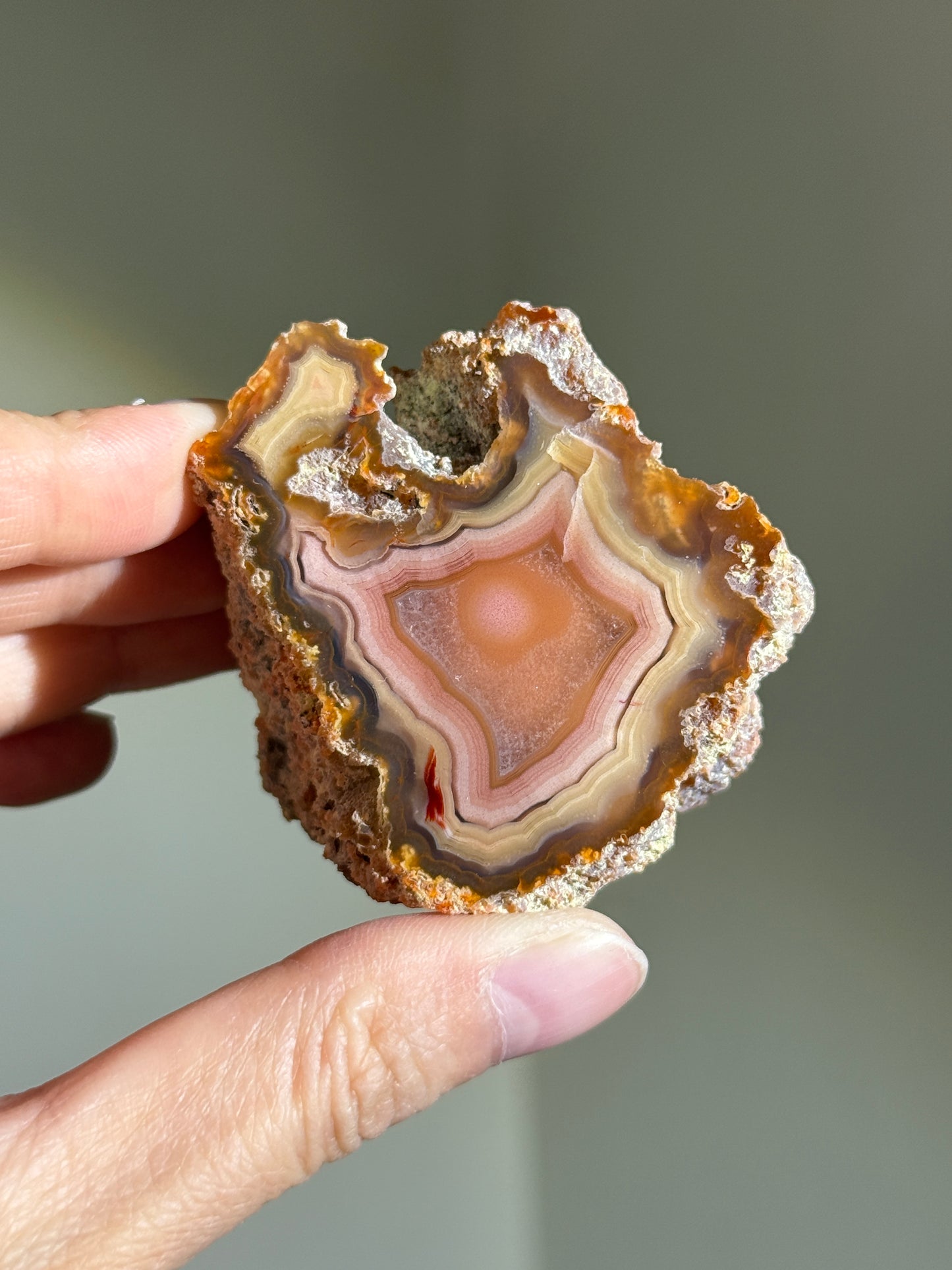 Chunky Peachy & Orange Laguna Agate, Mexico