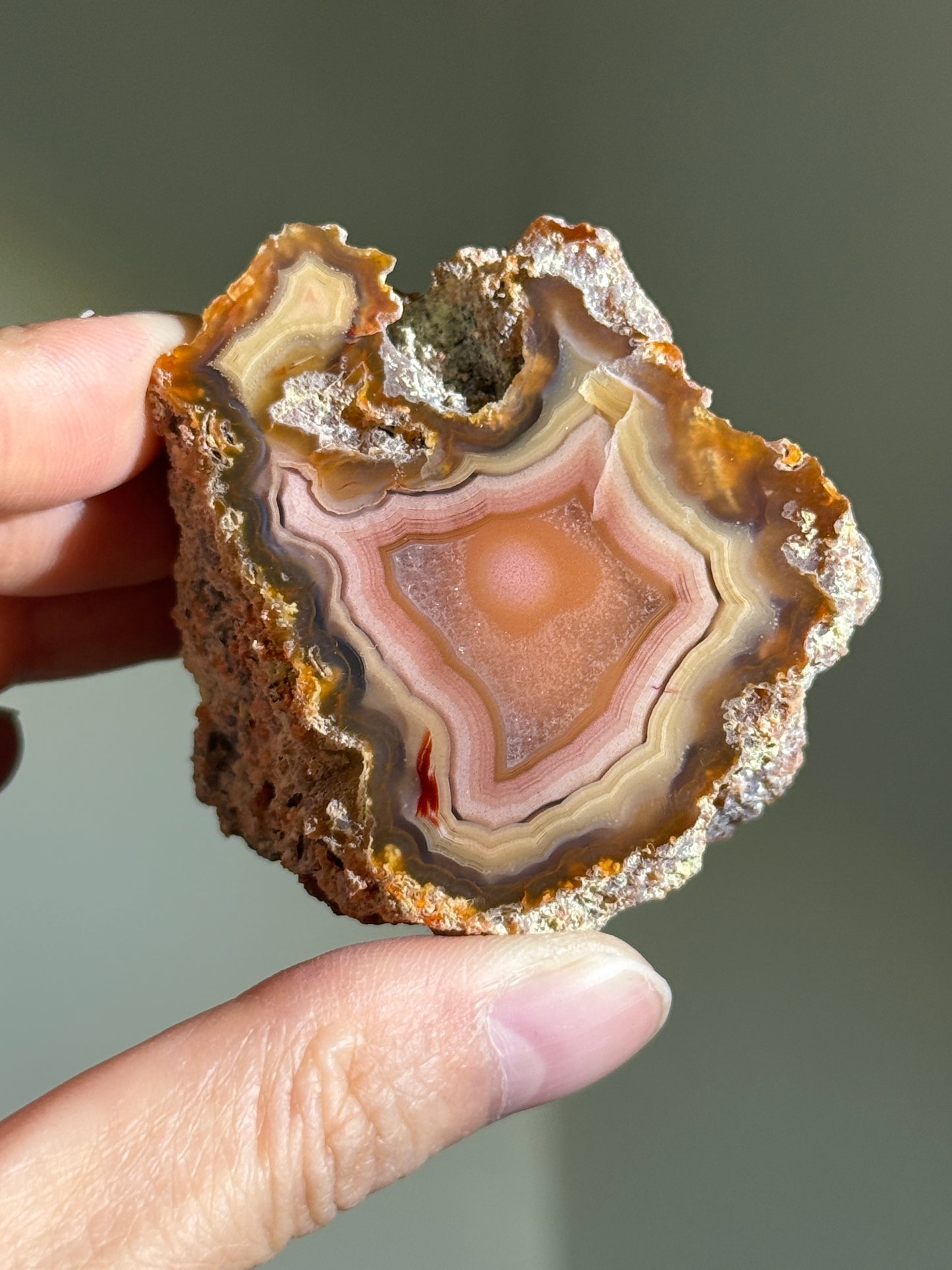 Chunky Peachy & Orange Laguna Agate, Mexico