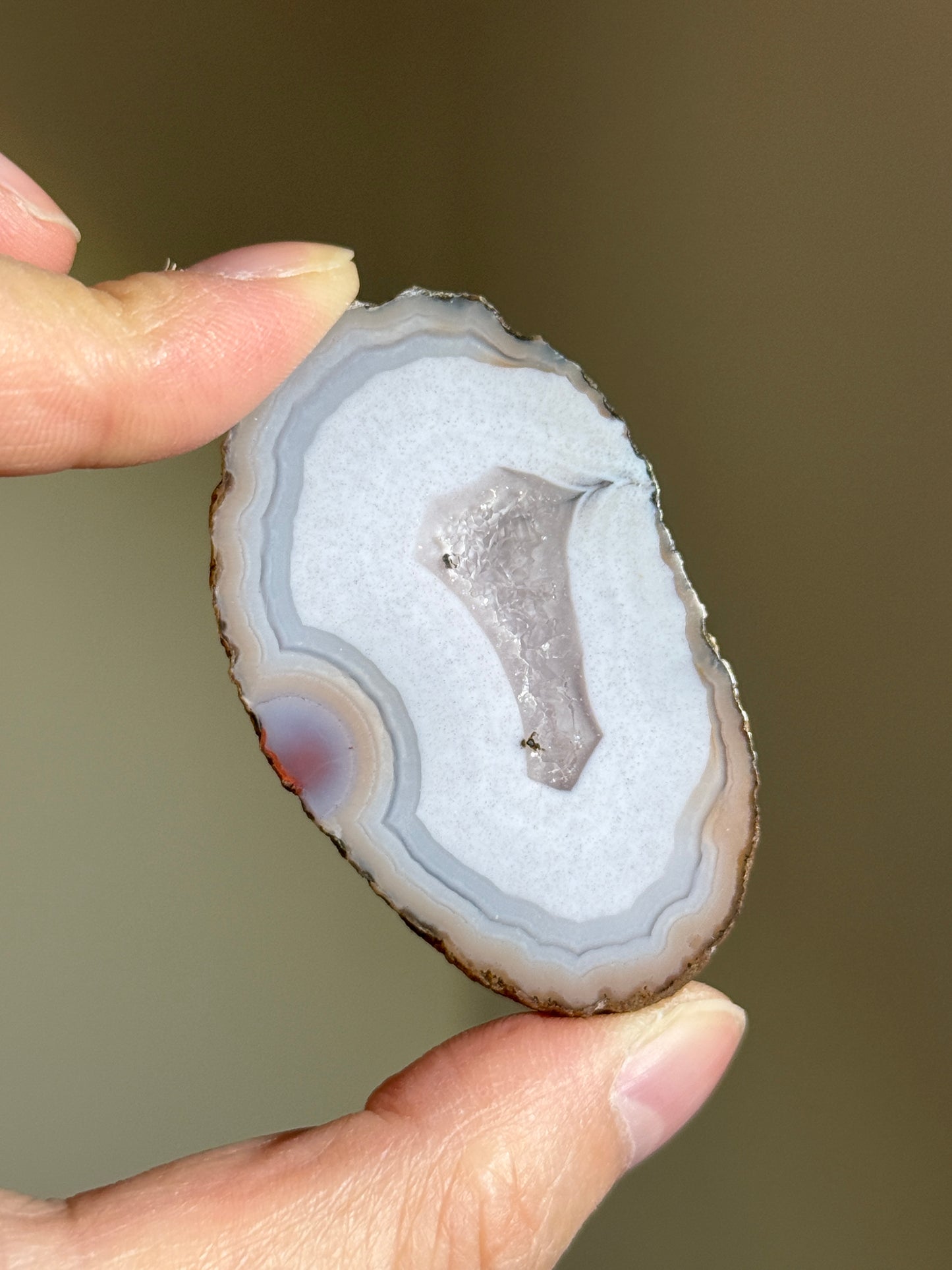 Druzy Baby Blue Zhanguo Agate Pair, China