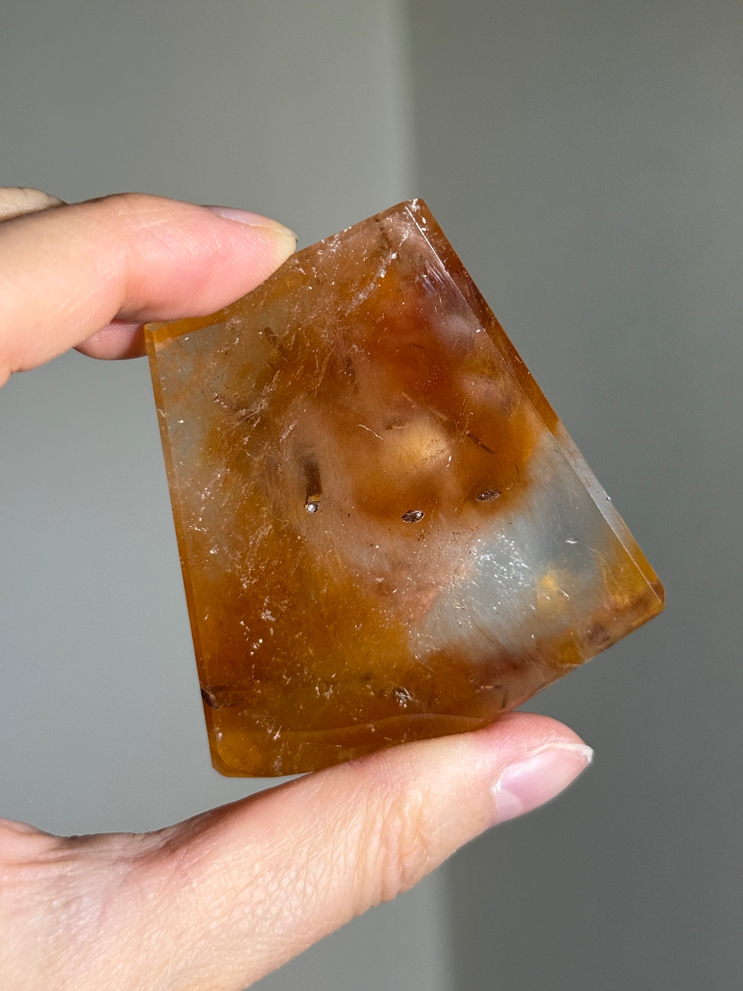 Rare Peachy Pink Amphibole Freeform Red Tourmaline, Brazil